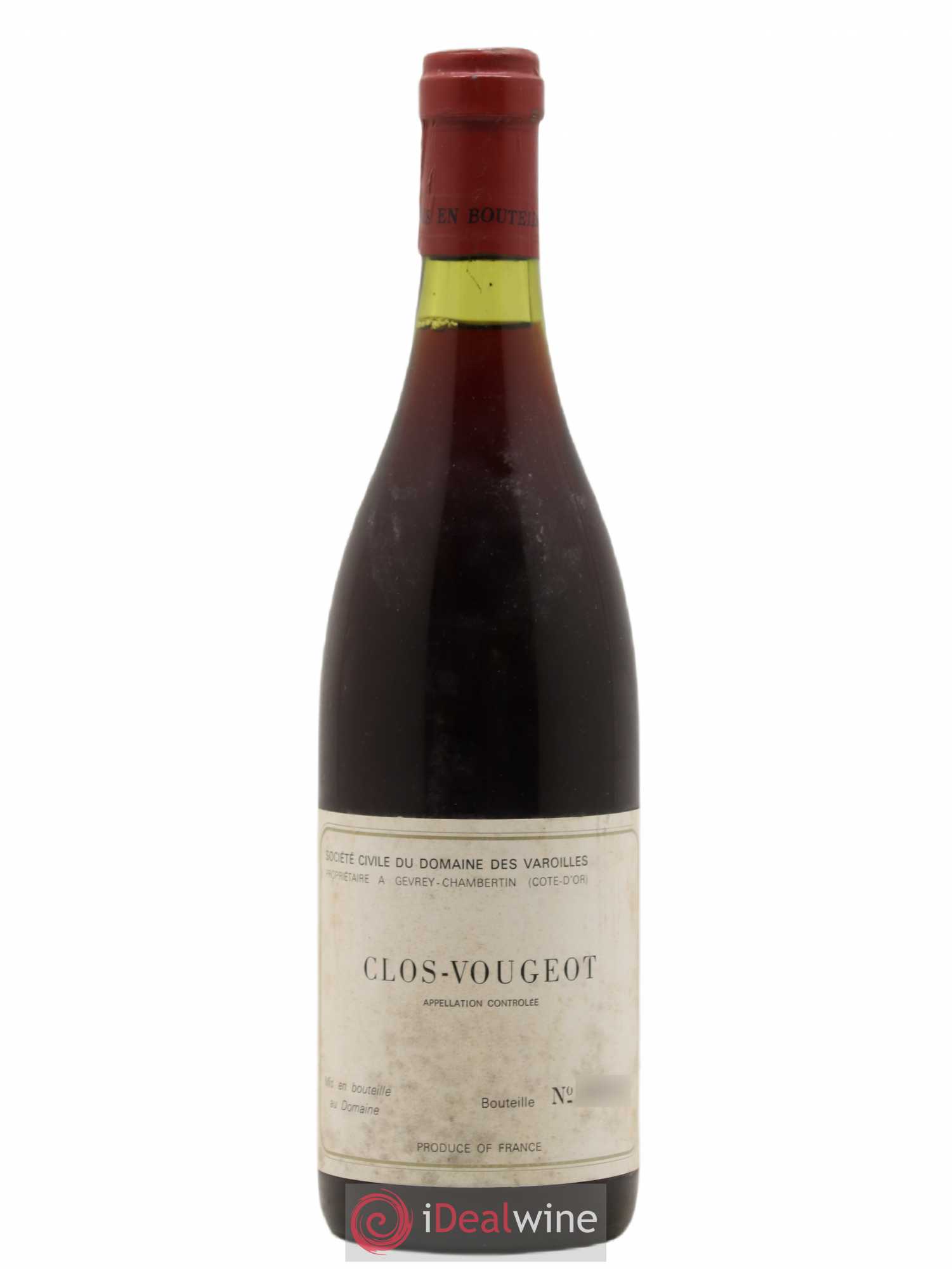 Clos de Vougeot Grand Cru Domaine de Varoilles 1971 - Posten von 1 Flasche - 0