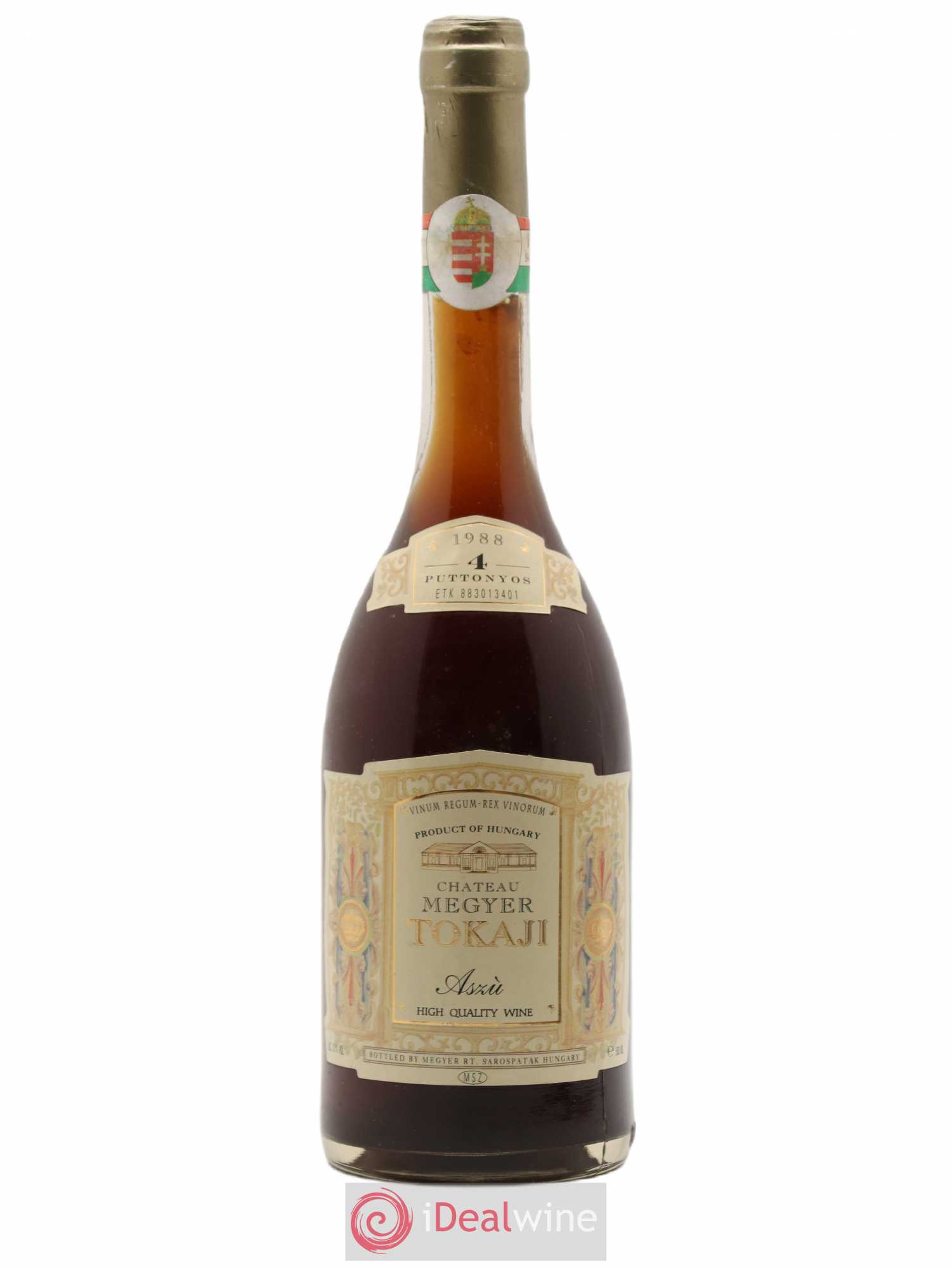 Tokaji Château Megyer Aszu 4 Puttonyos 50 cl 1988 - Lotto di 1 bottiglia - 0