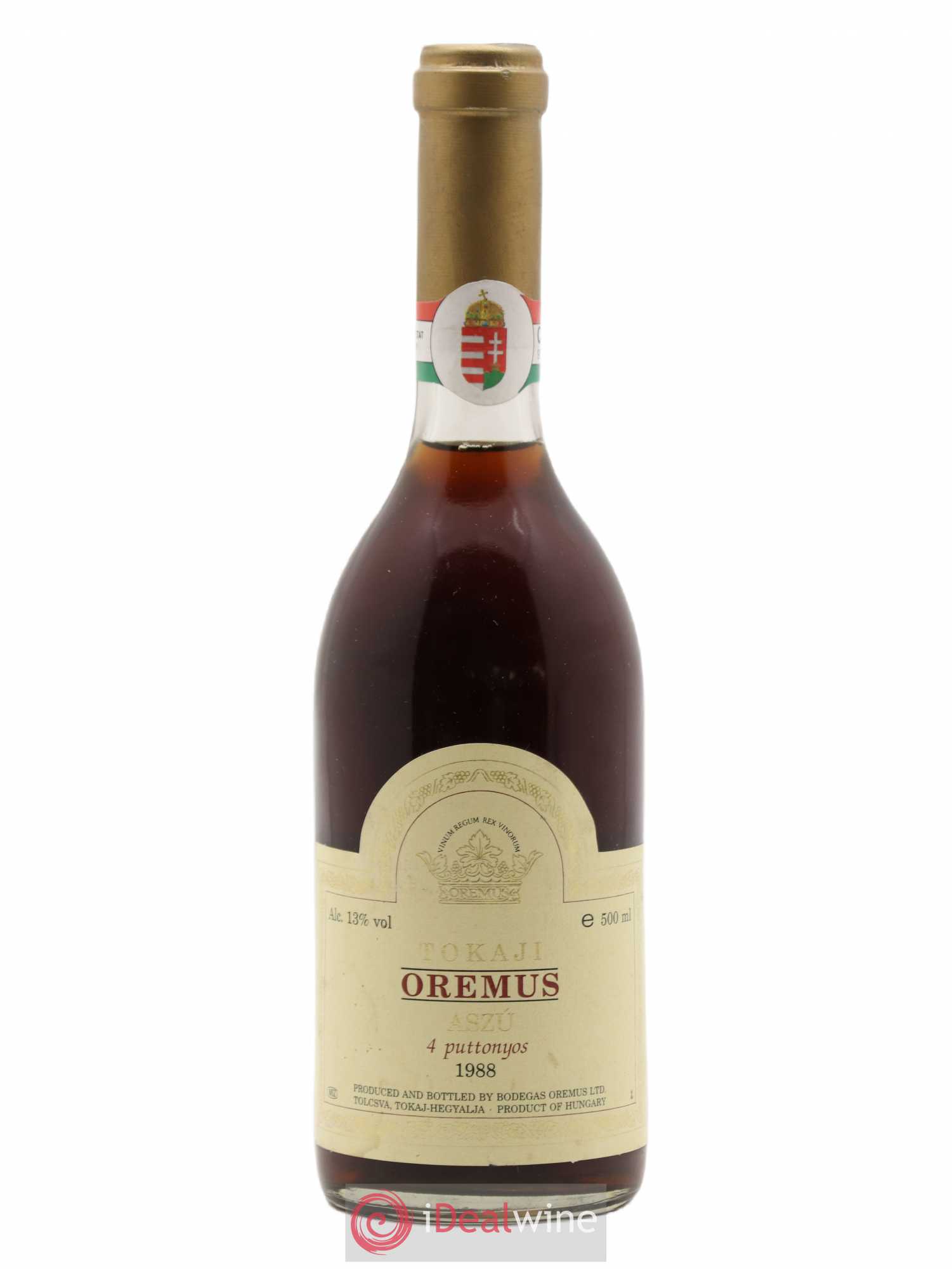 Tokaji Oremus Aszu 4 Puttonyos 50 cl 1988 - Posten von 1 Flasche - 0