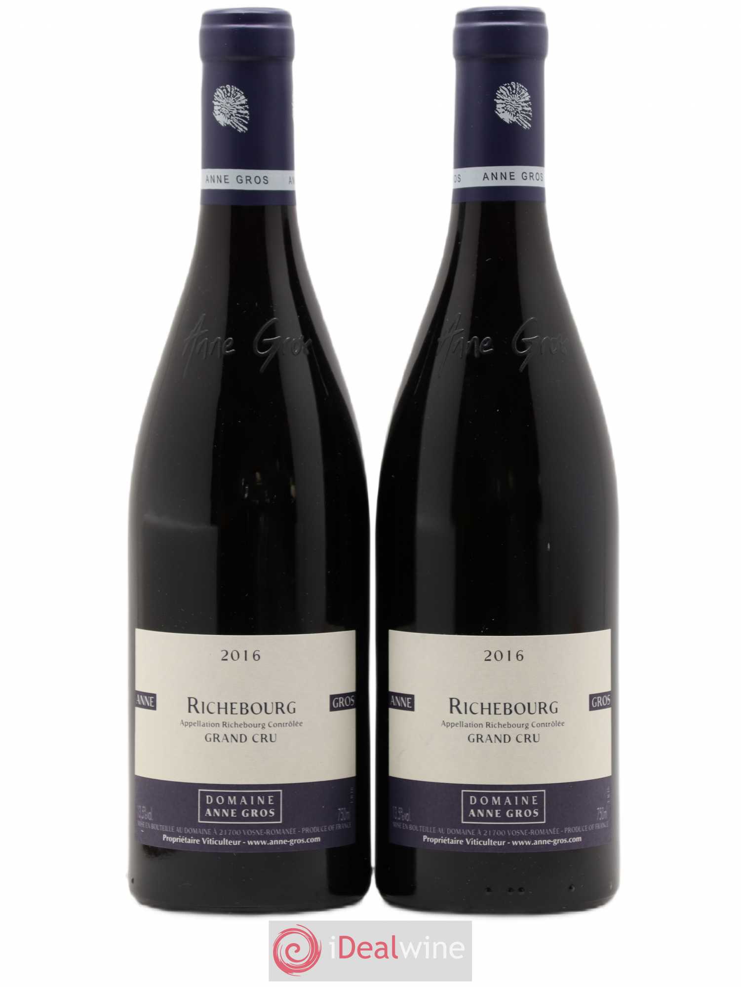 Richebourg Grand Cru Anne Gros 2016 - Lot de 2 bouteilles - 0