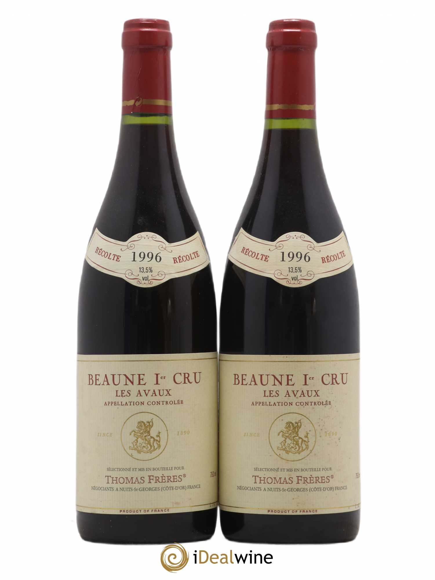 Beaune 1er Cru Les Avaux Thomas Frères 1996 - Posten von 2 Flaschen - 0