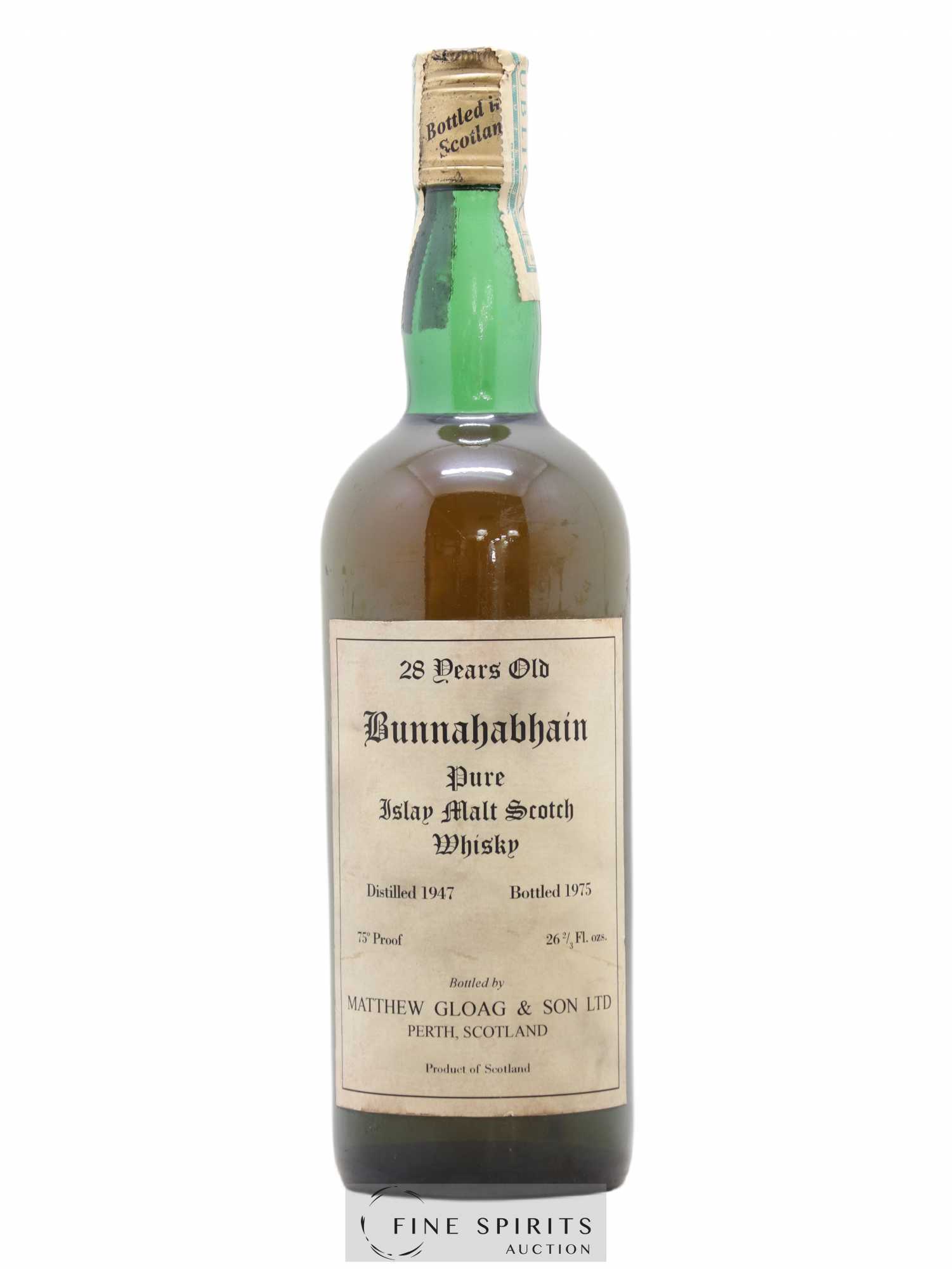 Bunnahabhain 28 years 1947 Matthew Gloag & Son bottled 1975 - Lot de 1 bouteille - 0