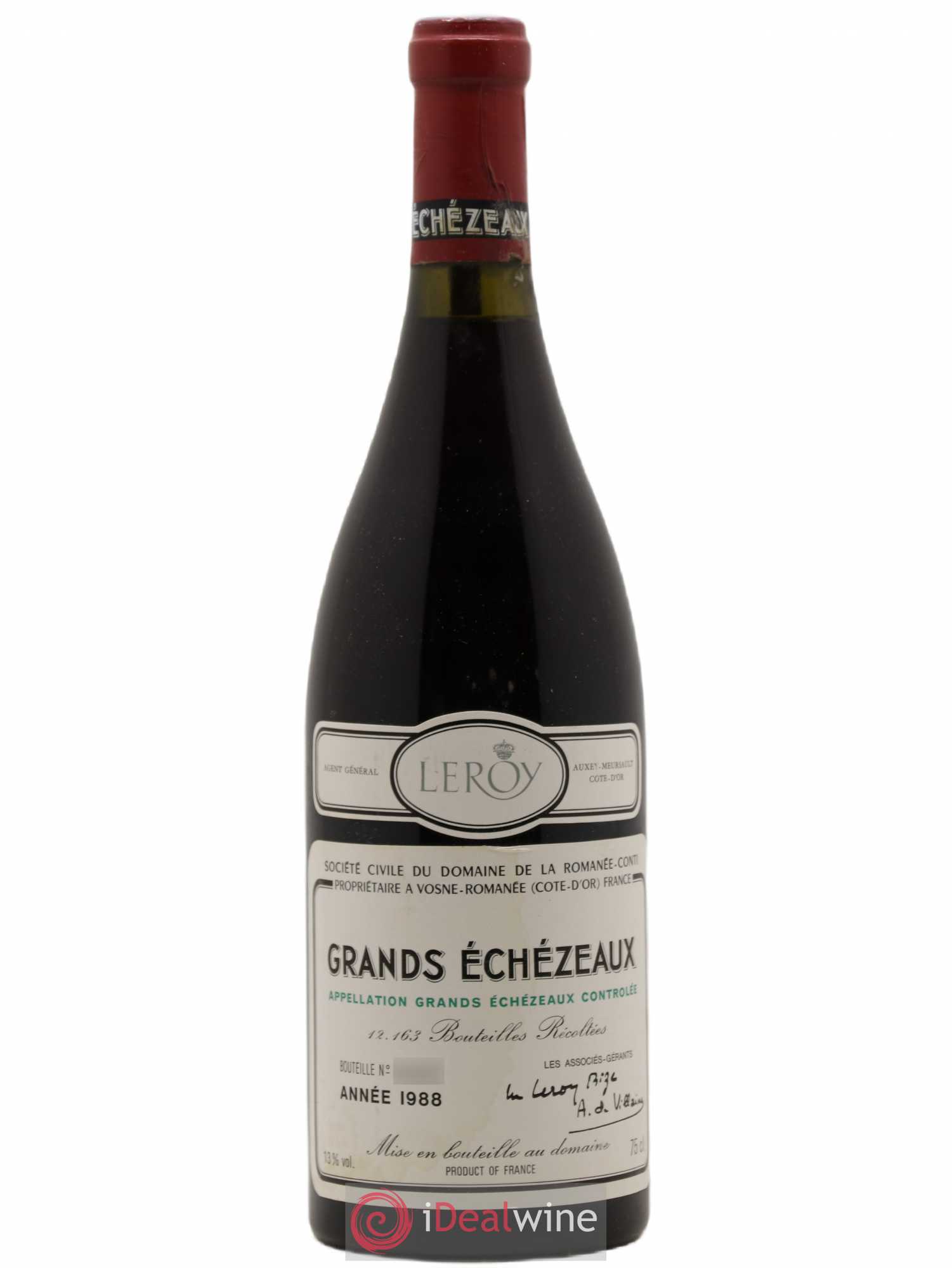 Grands-Echezeaux Grand Cru Domaine de la Romanée-Conti 1988 - Lot de 1 bouteille - 0