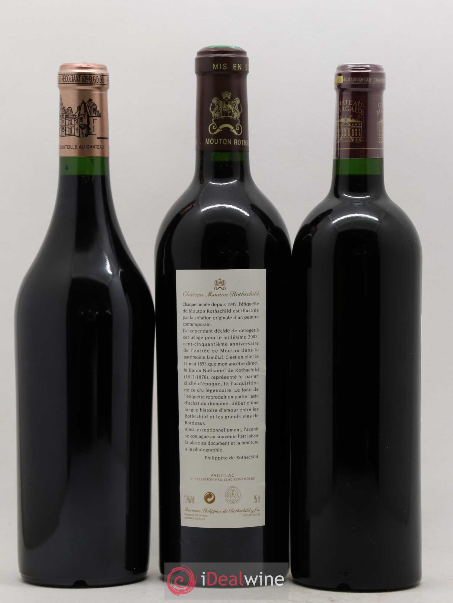 Caisse Duclot Prestige (Petrus Margaux Haut Brion Lafite Rothschild Mouton Rothschild Latour) 2003 - Posten von 6 Flaschen - 2