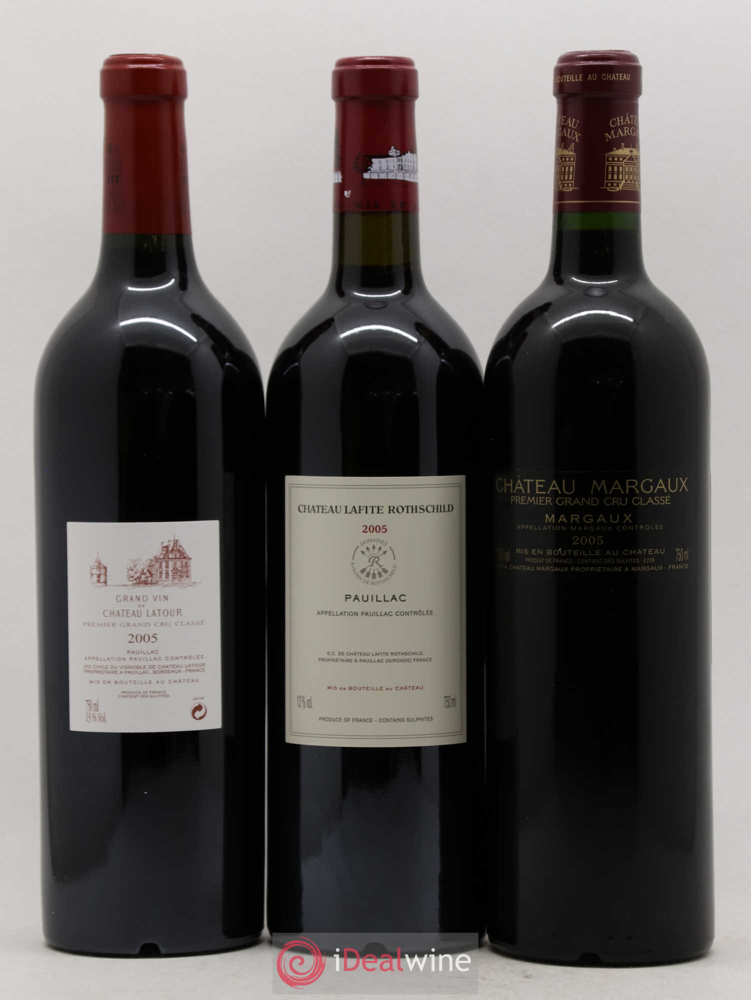 Caisse Duclot Prestige (Petrus Margaux Cheval Blanc Lafite Rothschild Mouton Rothschild Latour) 2005 - Posten von 6 Flaschen - 2