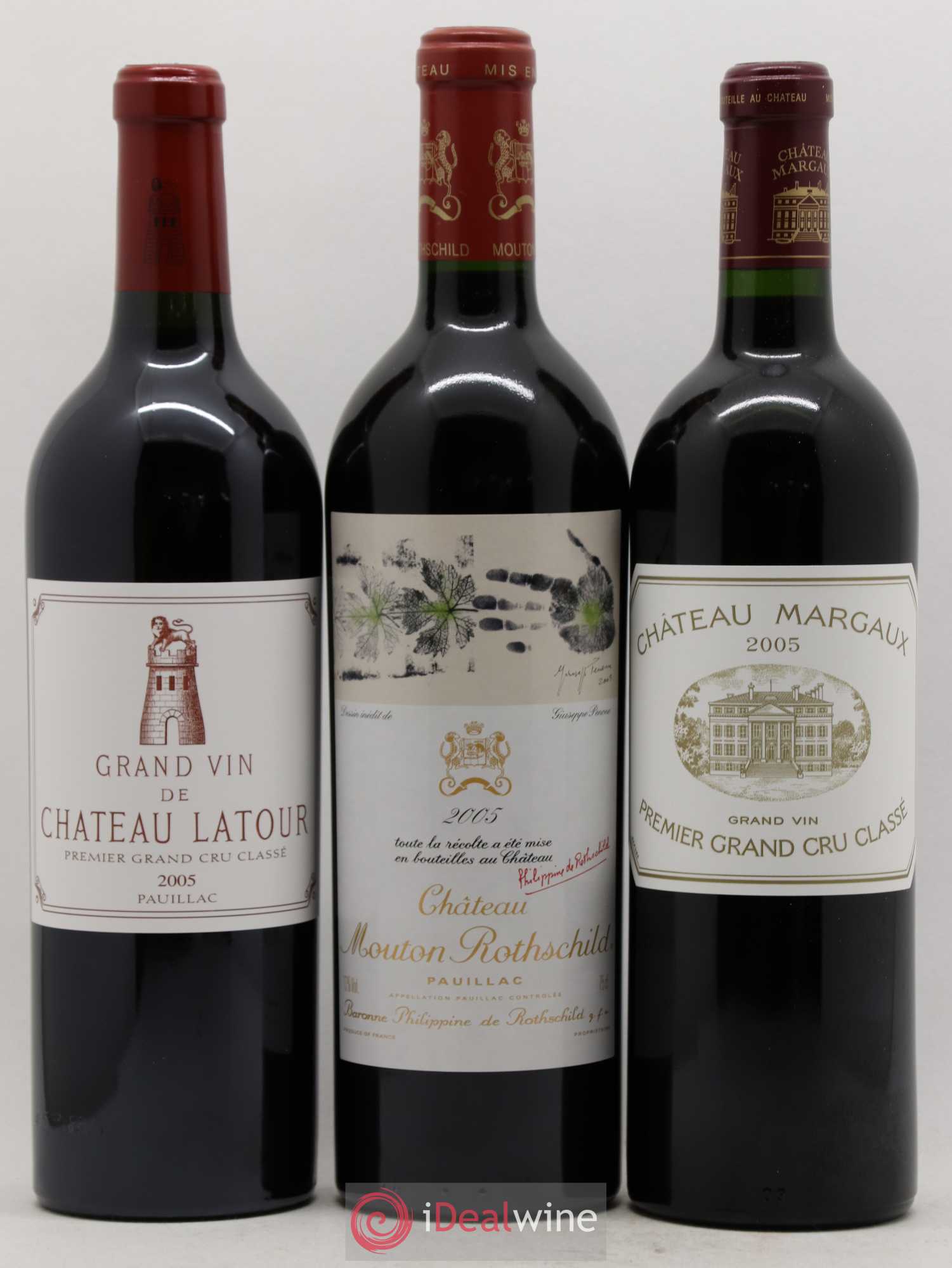 Caisse Duclot Prestige (Petrus Margaux Cheval Blanc Lafite Rothschild Mouton Rothschild Latour) 2005 - Posten von 6 Flaschen - 1