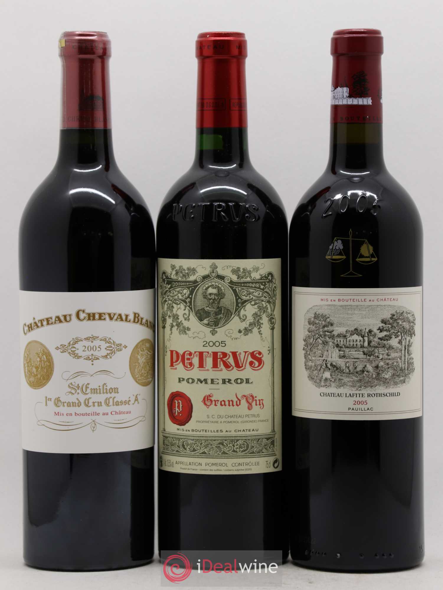 Caisse Duclot Prestige (Petrus Margaux Cheval Blanc Lafite Rothschild Mouton Rothschild Latour) 2005 - Posten von 6 Flaschen - 3