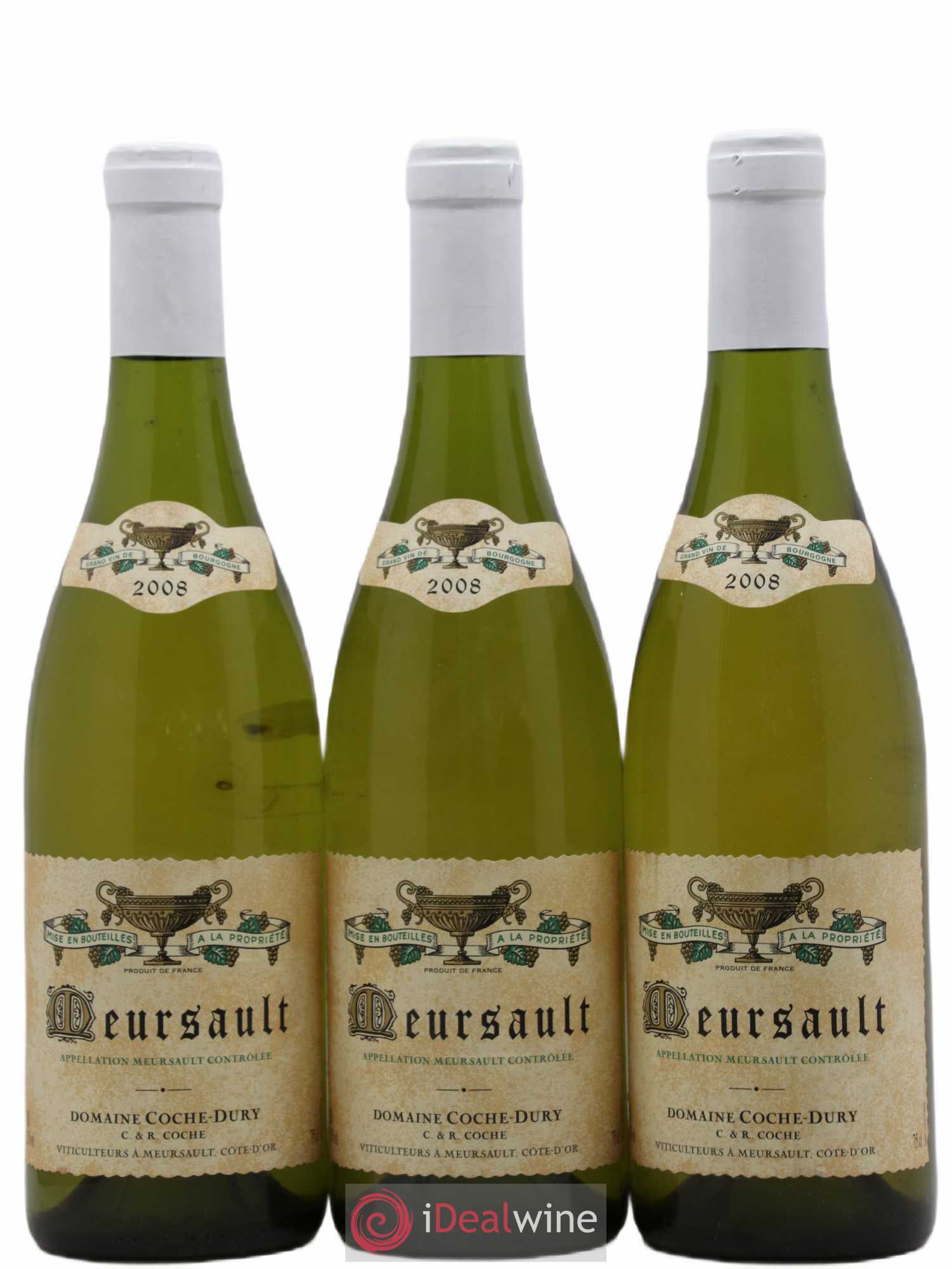 Meursault Coche Dury (Domaine) 2008 - Lot de 3 bouteilles - 0