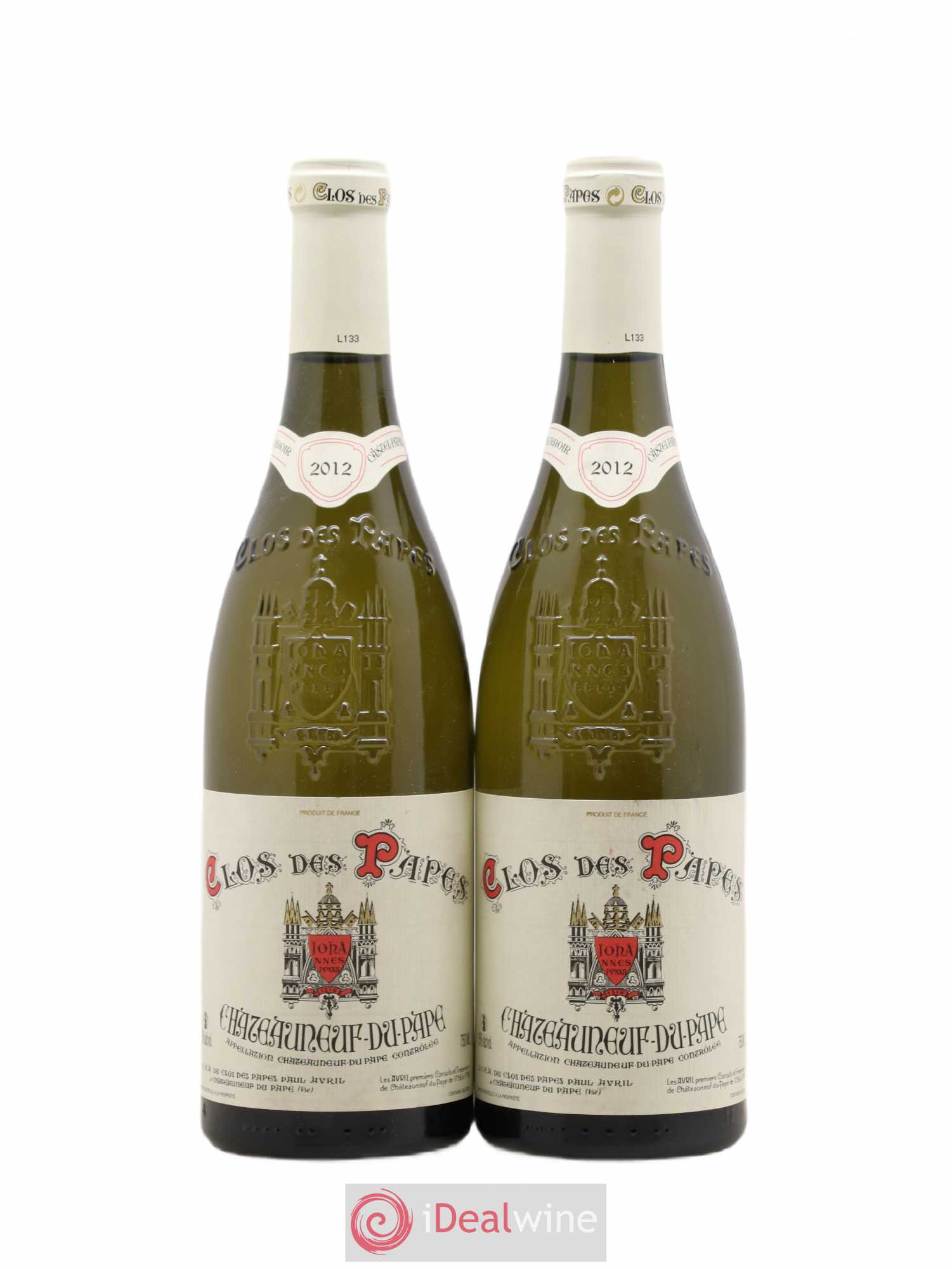 Châteauneuf-du-Pape Clos des Papes - Paul Avril 2012 - Posten von 2 Flaschen - 0