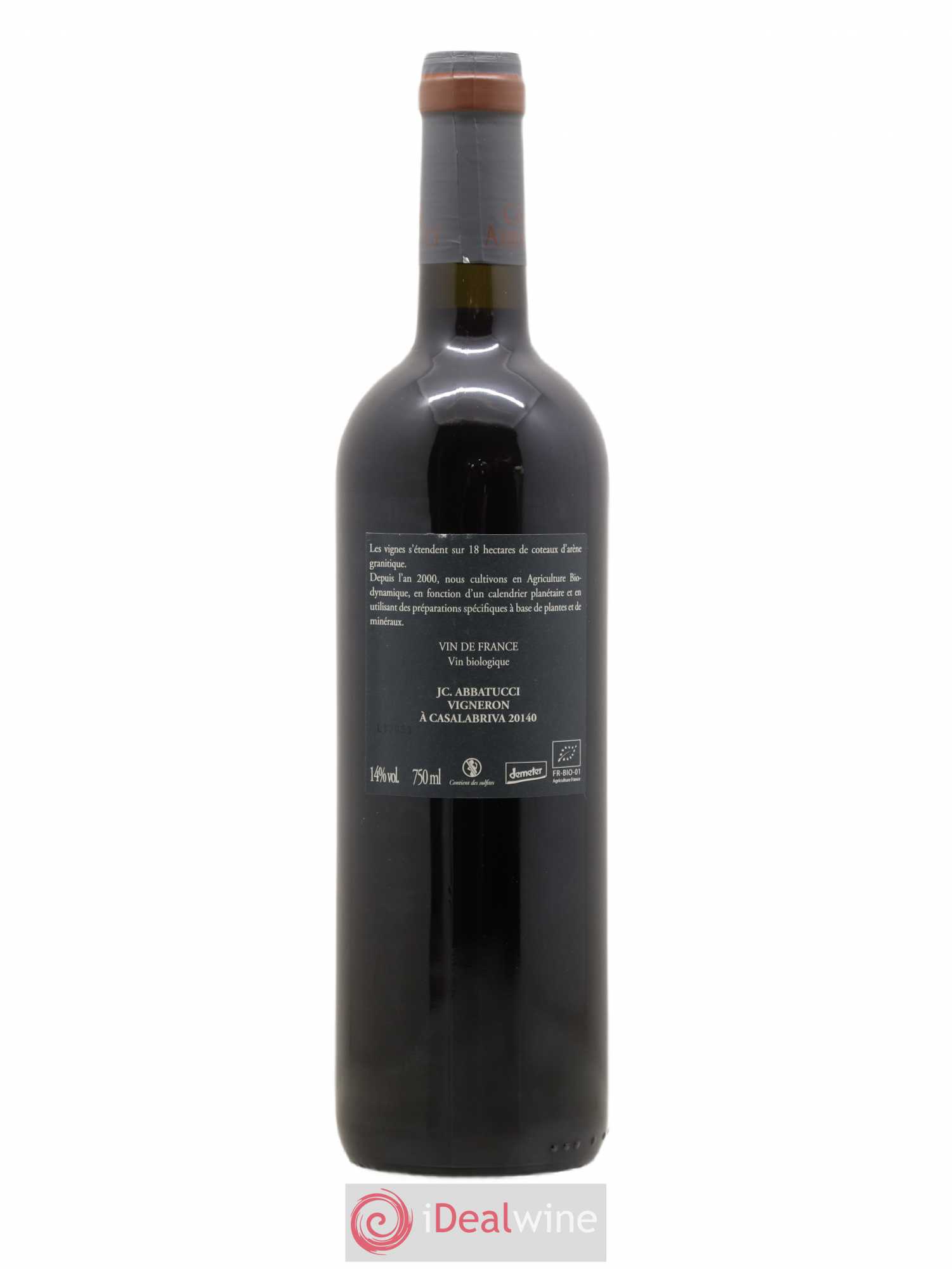 Vin de France Faustine Vieilles Vignes Comte Abbatucci (Domaine) 2017 - Lot de 1 bouteille - 1