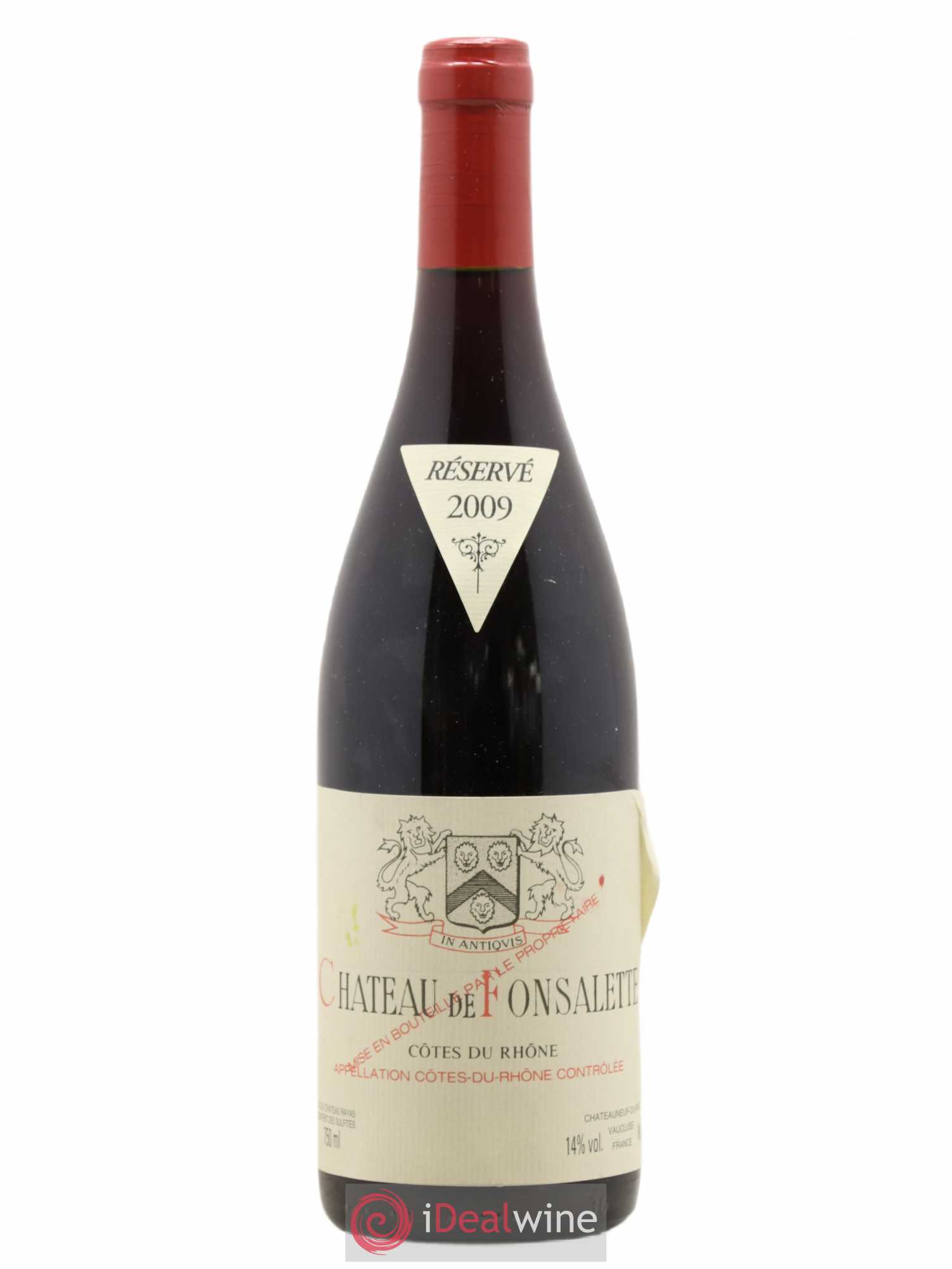 Côtes-du-Rhône Château de Fonsalette Emmanuel Reynaud 2009 - Lot de 1 bouteille - 0