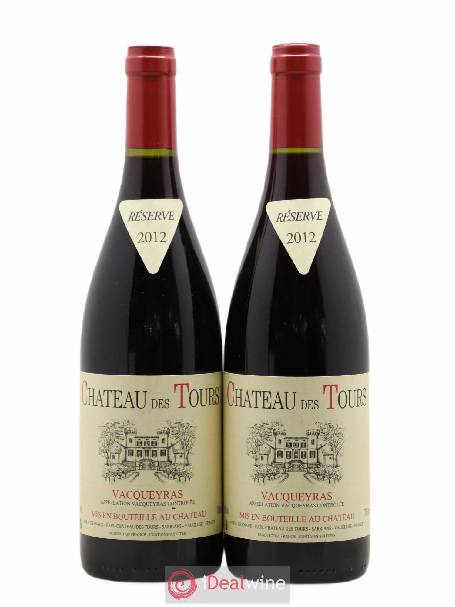 Vacqueyras Château des Tours Emmanuel Reynaud 2012 - Lot de 2 bouteilles - 0