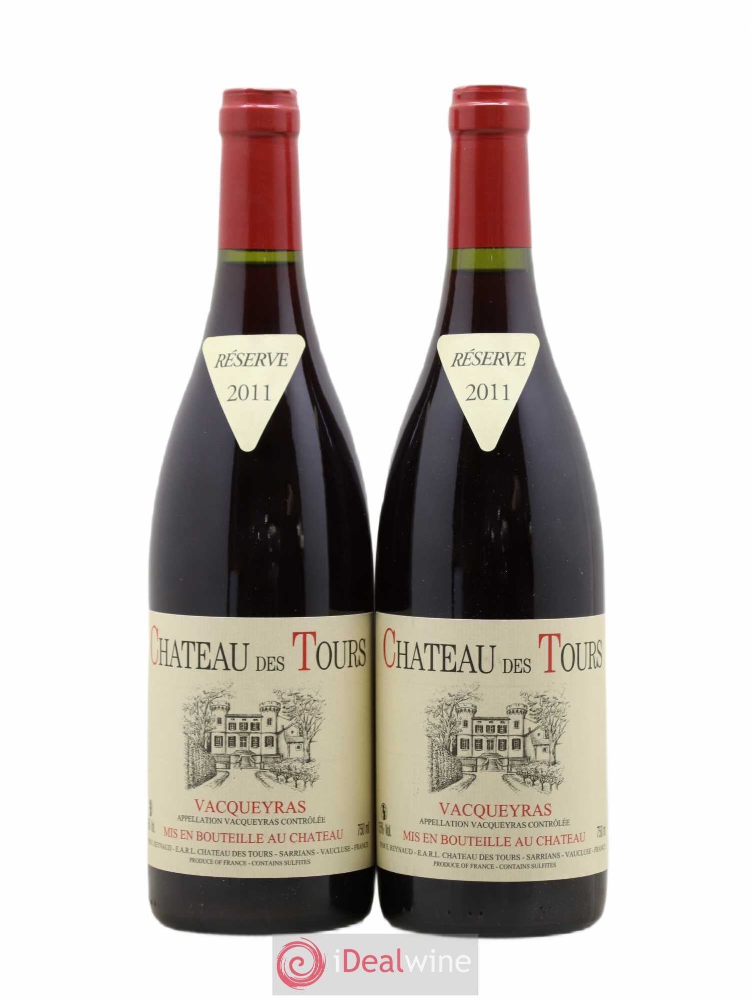 Vacqueyras Château des Tours Emmanuel Reynaud 2011 - Lot de 2 bouteilles - 0