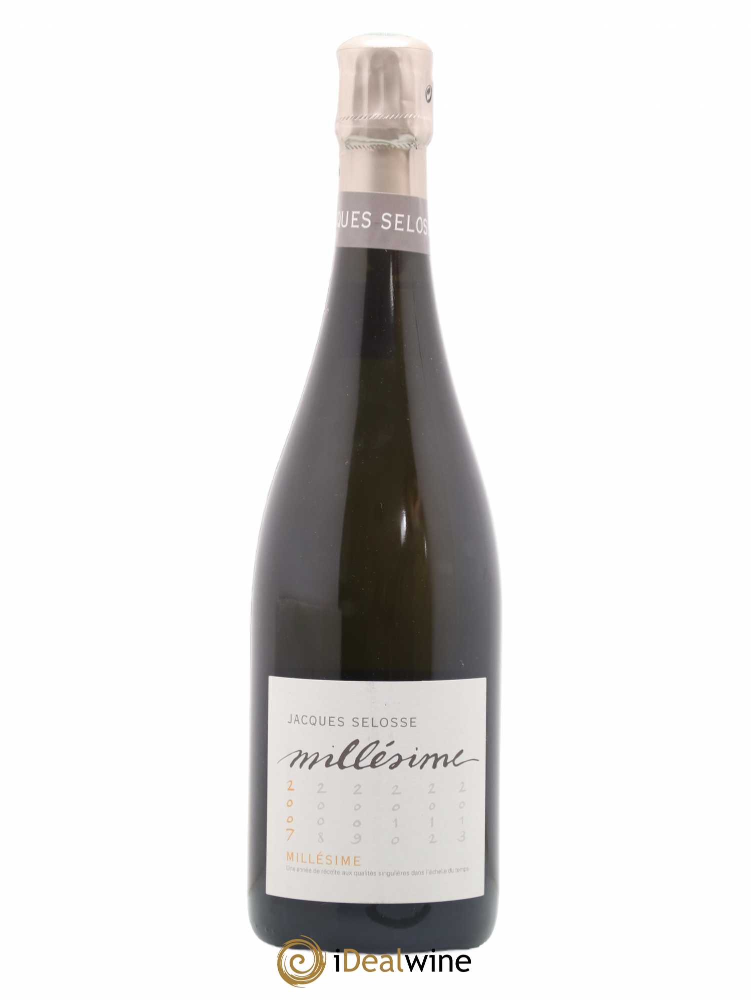 1er Cru Millésimé Extra-Brut Jacques Selosse 2007 - Lot de 1 bouteille - 0