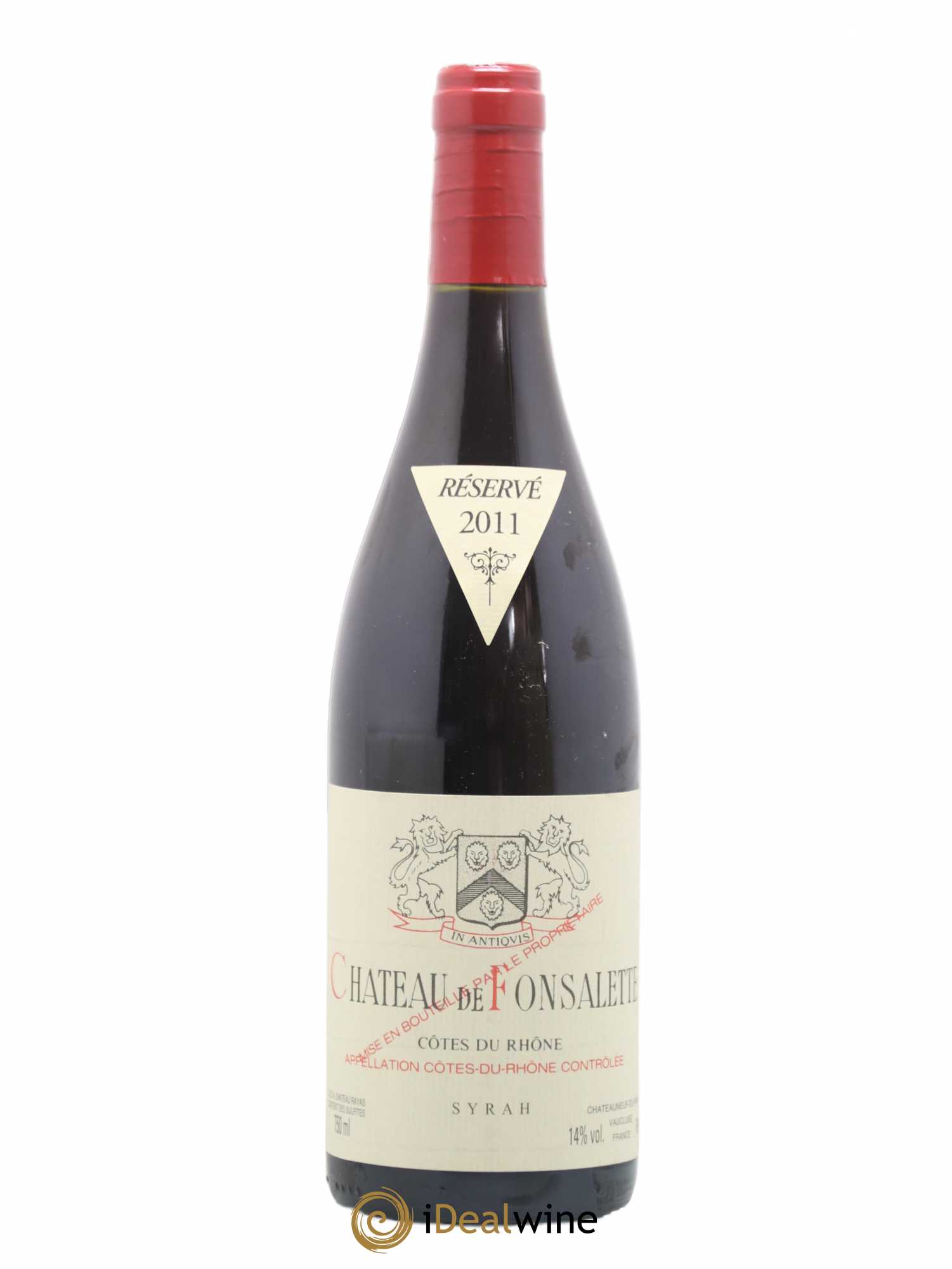 Côtes-du-Rhône Cuvée Syrah Château de Fonsalette 2011 - Lot de 1 bouteille - 0