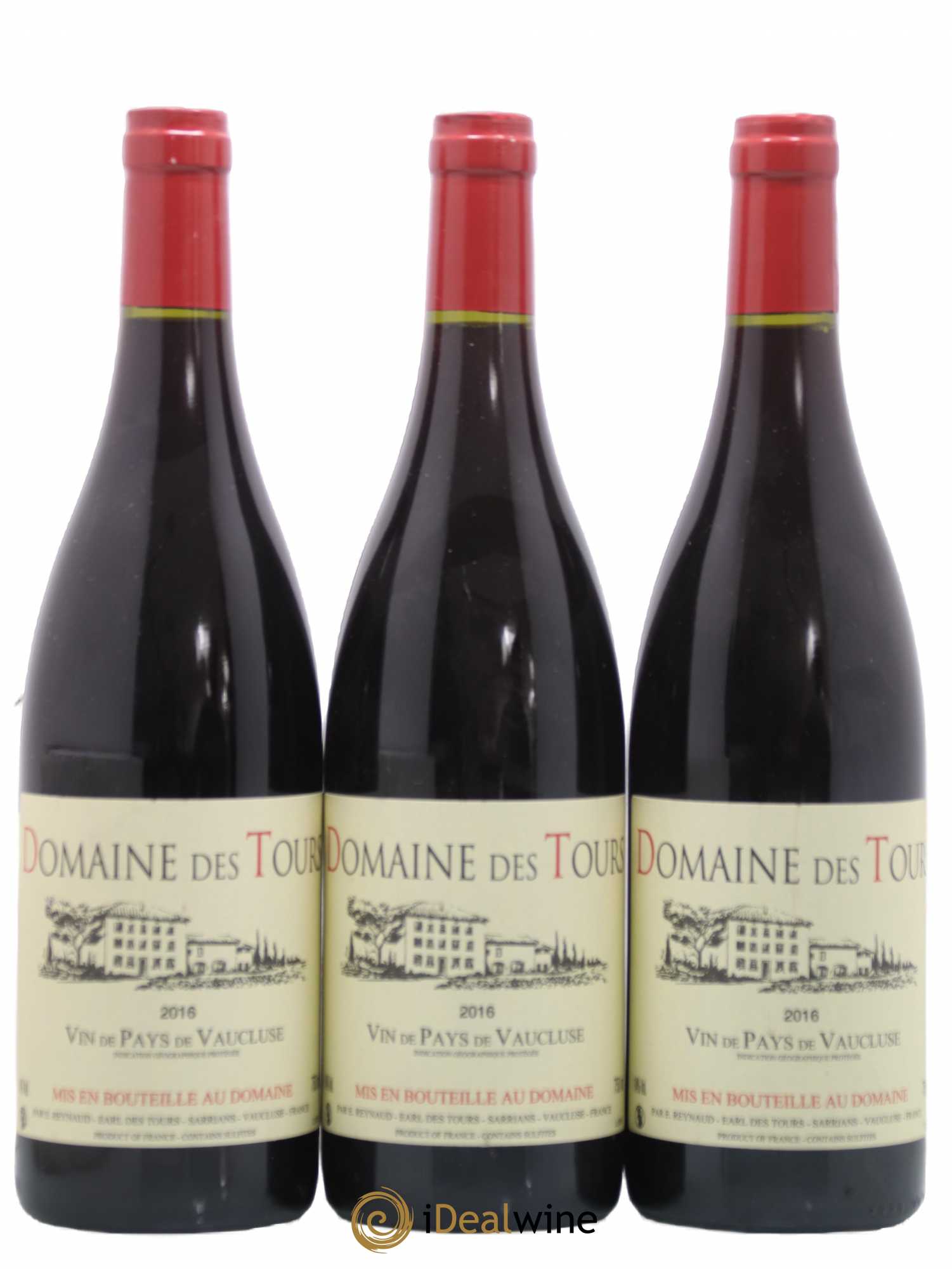 Vaucluse (Vin de Pays de Vaucluse) Domaine des Tours Emmanuel Reynaud 2016 - Lot de 3 bouteilles - 0