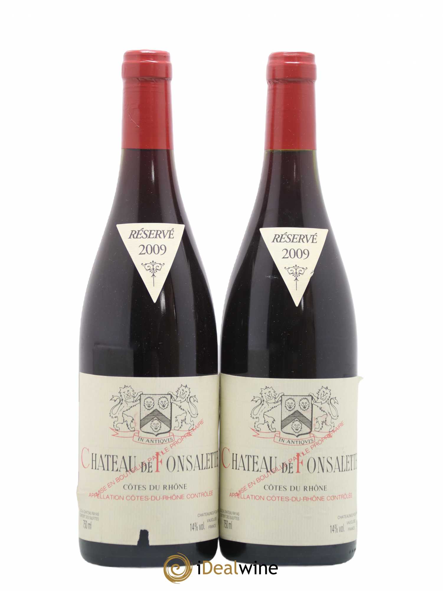 Côtes-du-Rhône Château de Fonsalette Emmanuel Reynaud 2009 - Lot de 2 bouteilles - 0