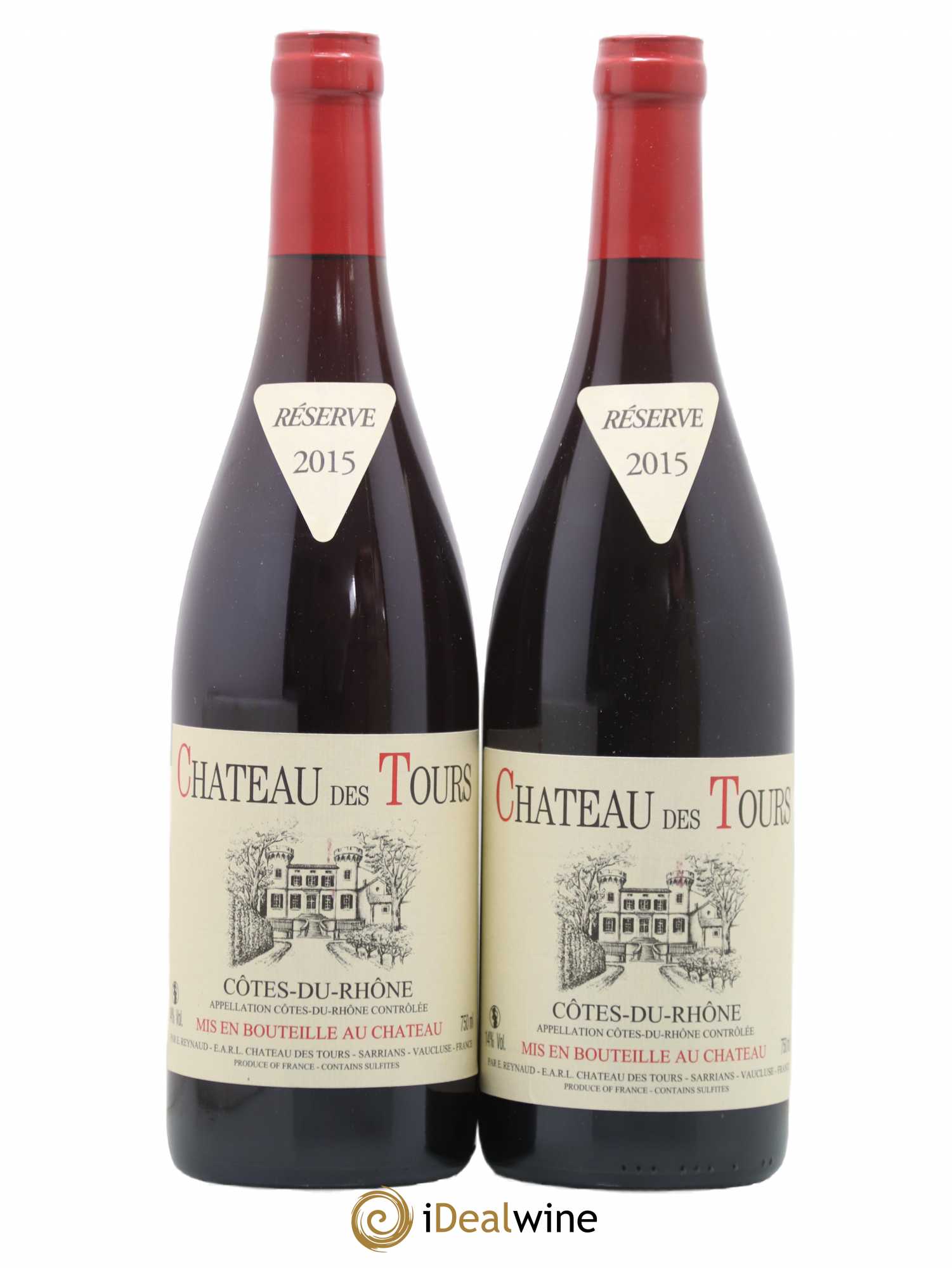Côtes-du-Rhône Château des Tours Emmanuel Reynaud 2015 - Lot de 2 bouteilles - 0