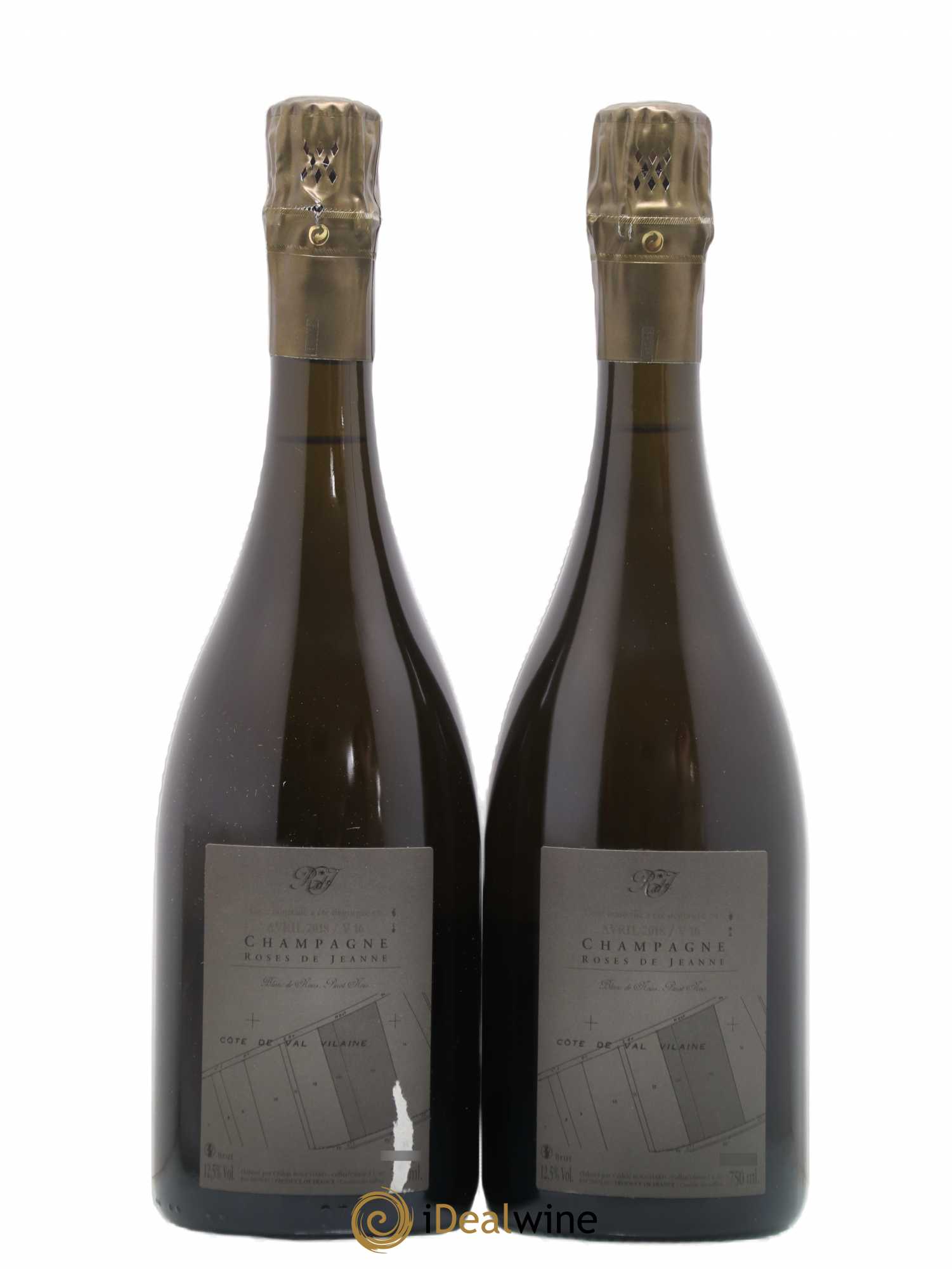 Roses de Jeanne Côte de Val Vilaine Blanc de Noirs Cédric Bouchard 2016 - Lot de 2 bouteilles - 1
