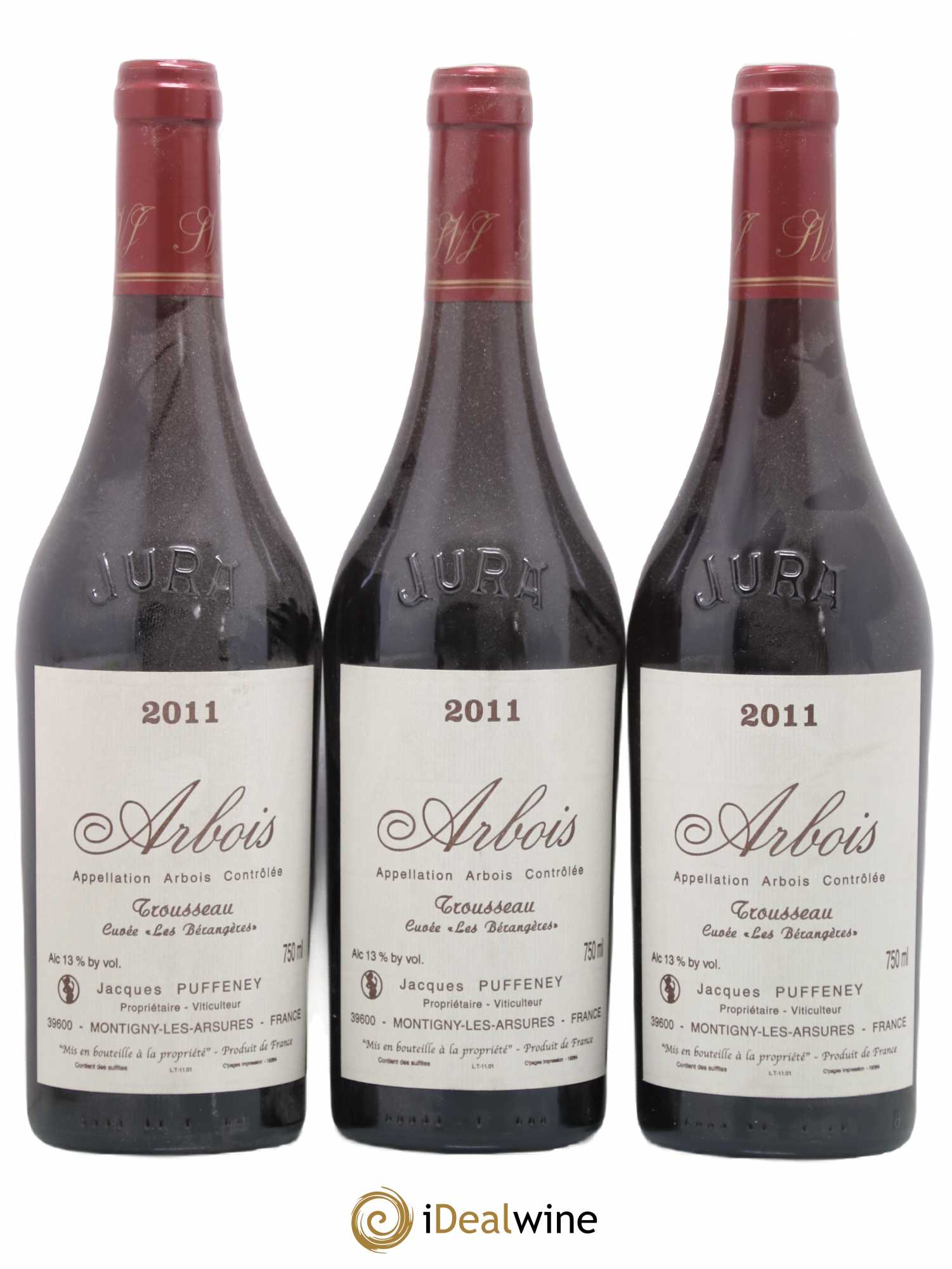 Arbois Trousseau Cuvée Les Bérangères Jacques Puffeney 2011 - Lot de 3 bouteilles - 0