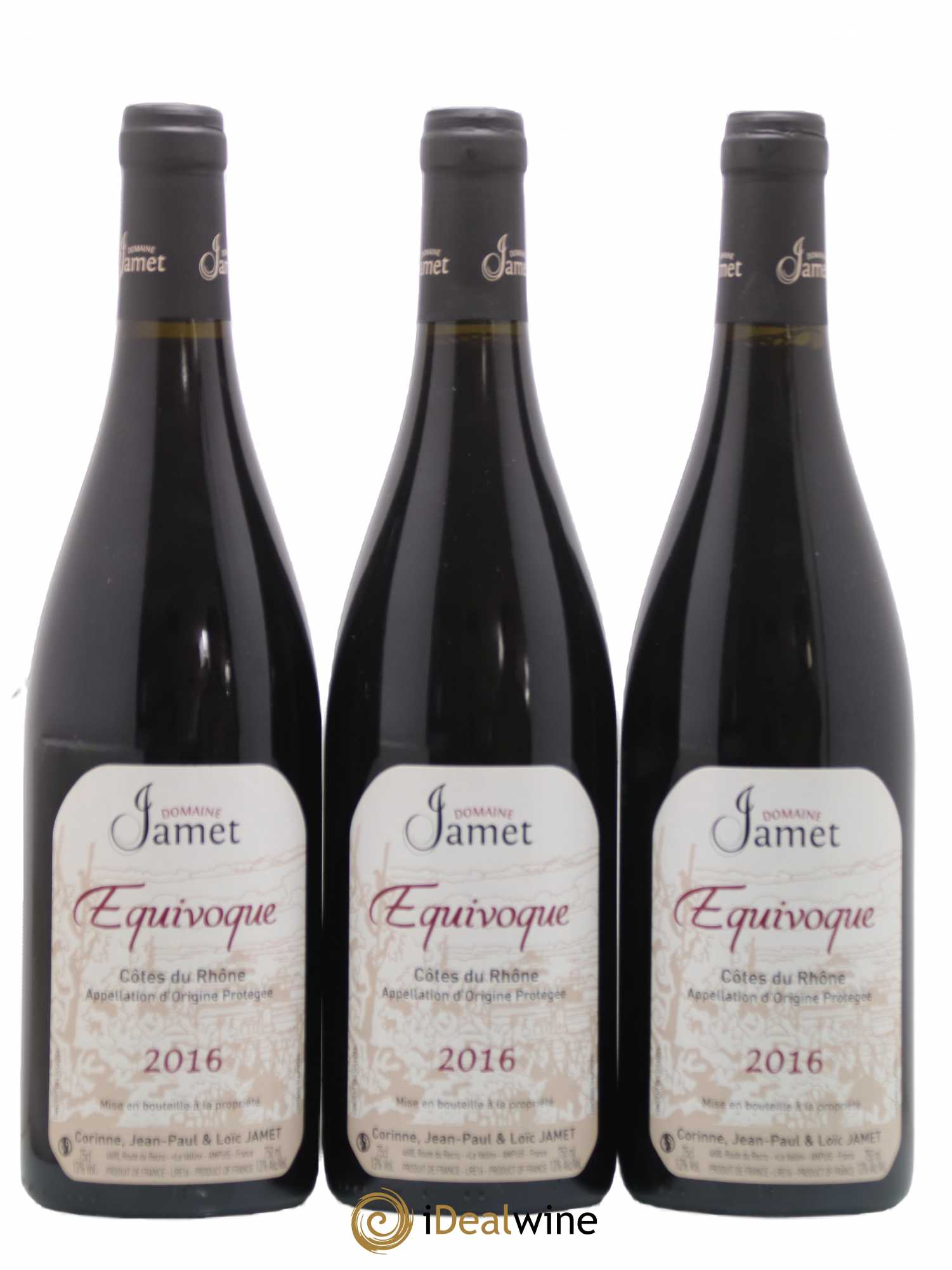 Côtes-du-Rhône Equivoque Jamet (Domaine) 2016 - Lot de 3 bouteilles - 0