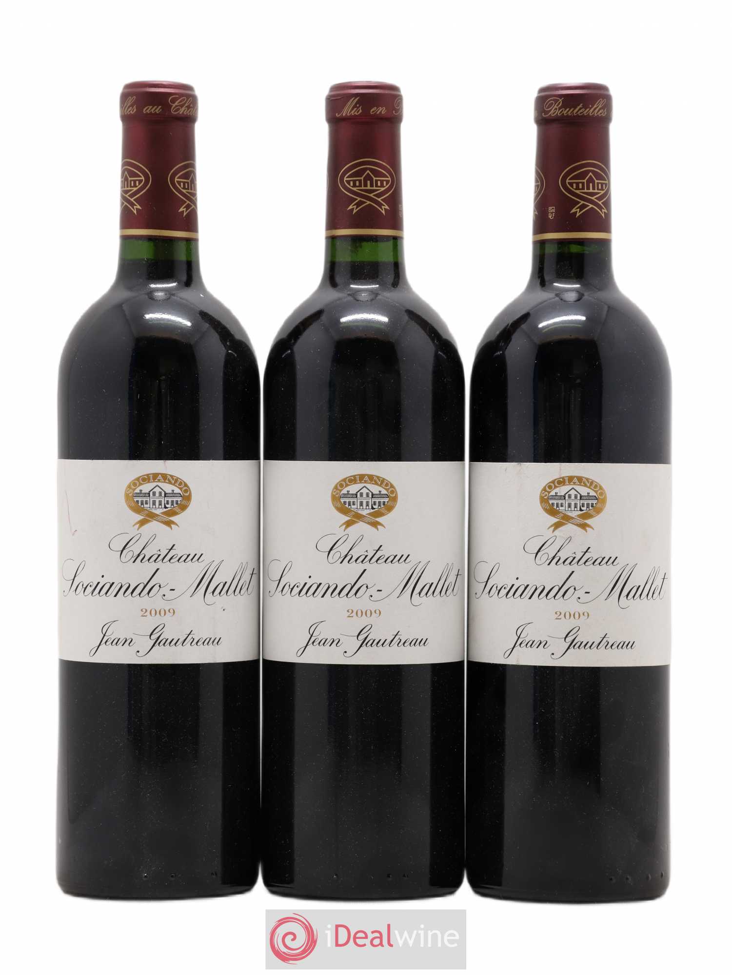Château Sociando Mallet 2009 - Posten von 3 Flaschen - 0