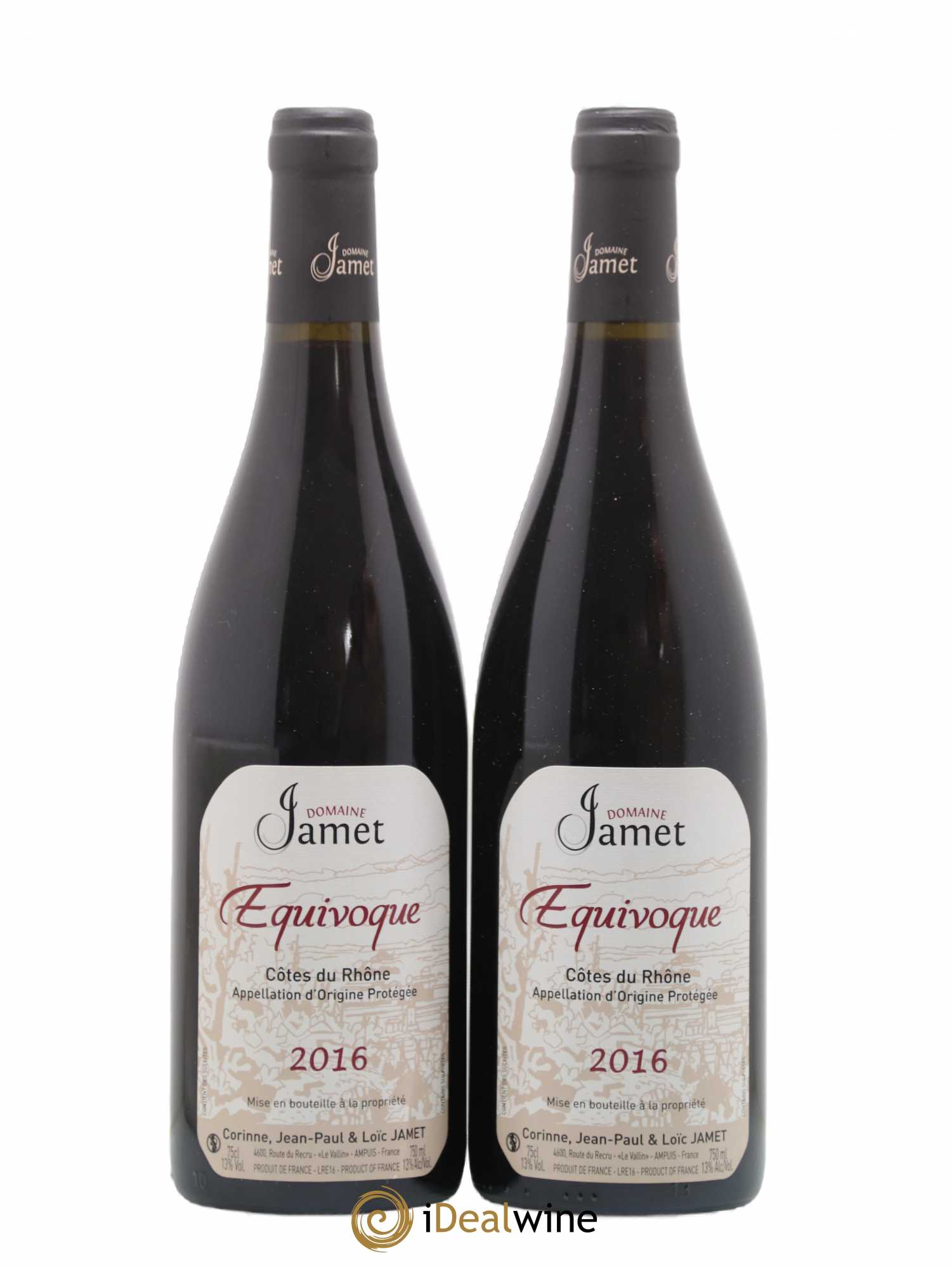 Côtes-du-Rhône Equivoque Jamet (Domaine) 2016 - Lot de 2 bouteilles - 0