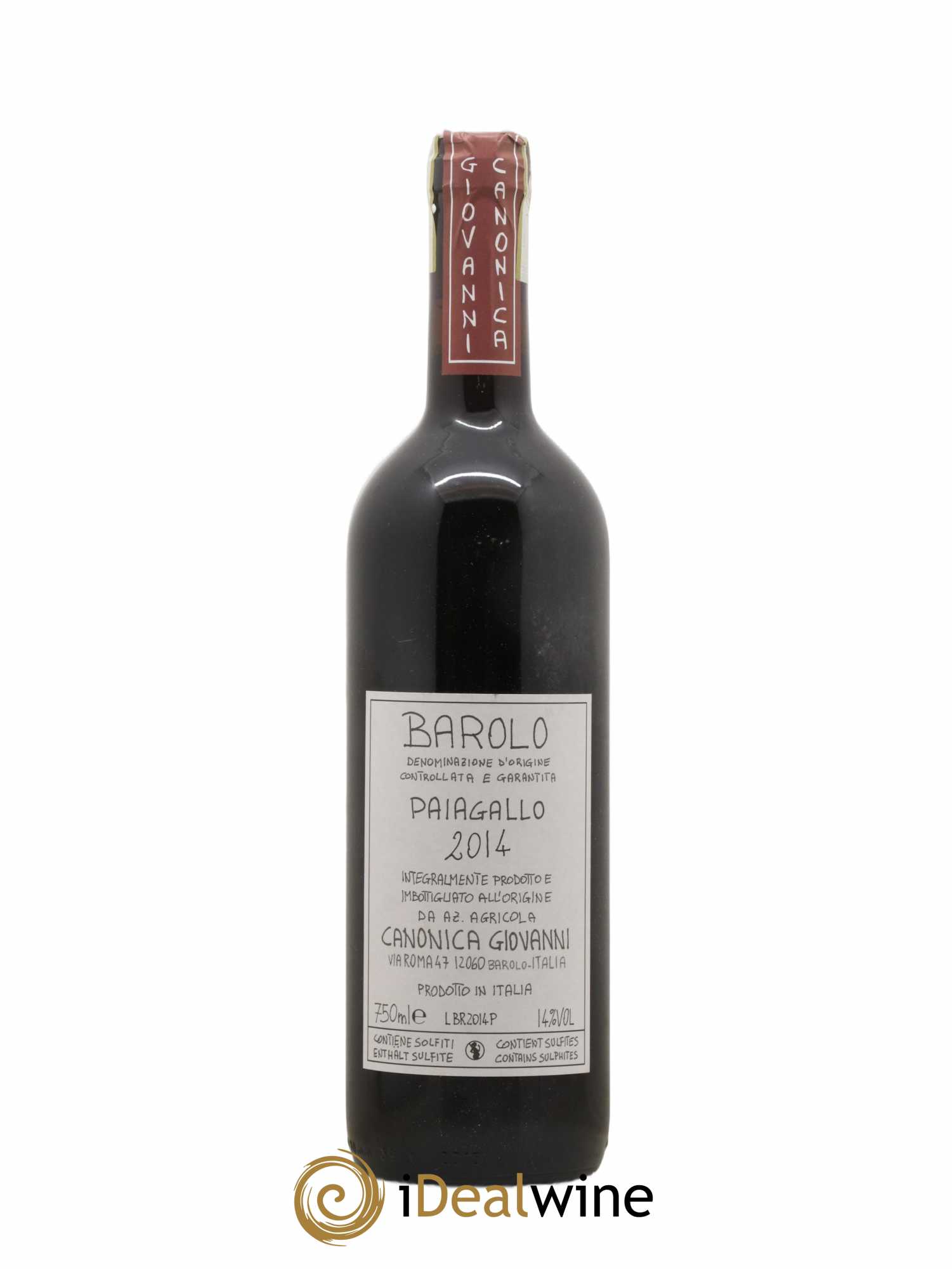 Barolo DOCG Paiagallo Giovanni Canonica 2014 - Lot de 1 bouteille - 0