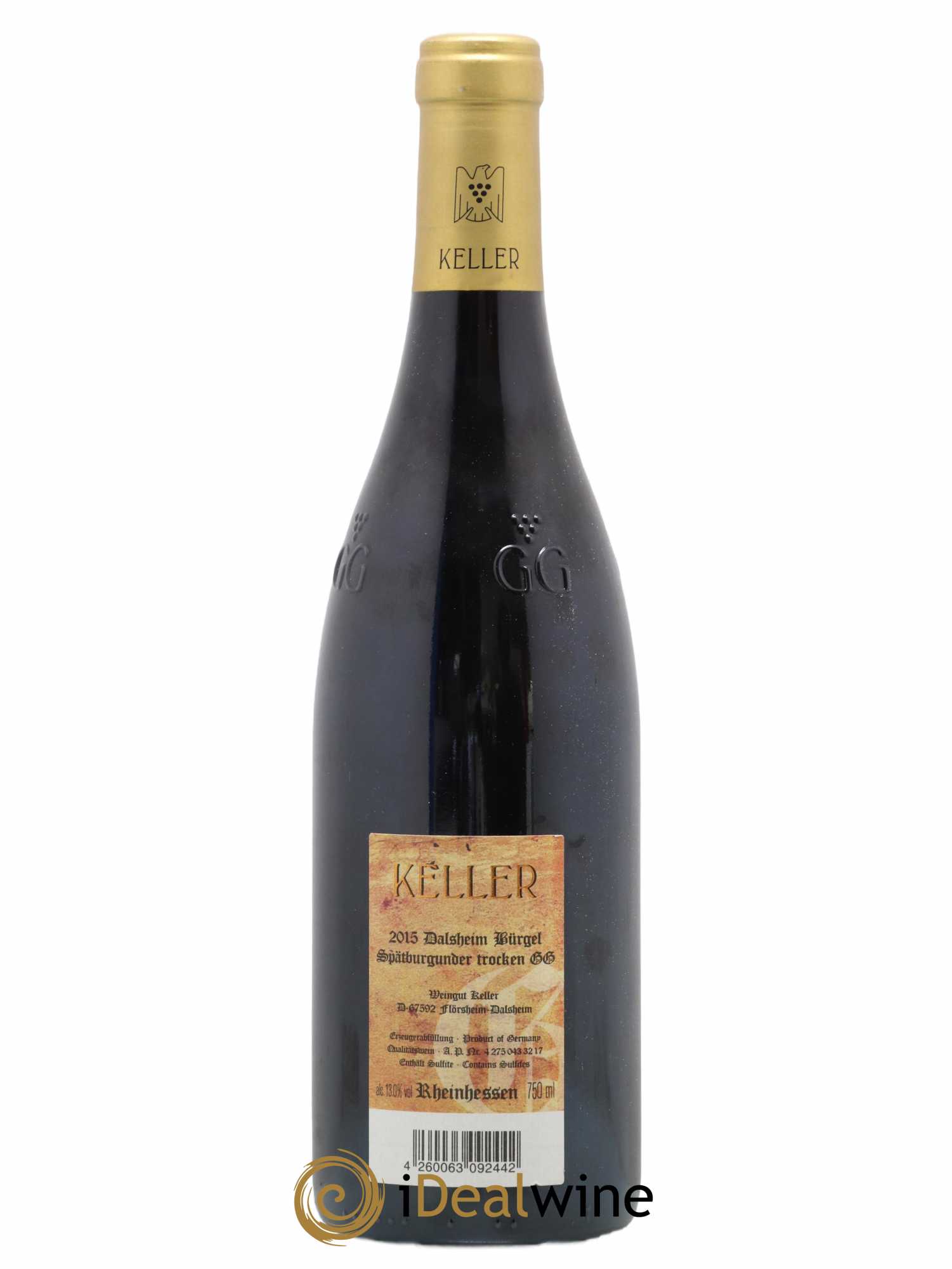 Allemagne Keller Burgel Spatburgunder Trocken GG 2015 - Lot de 1 bouteille - 1