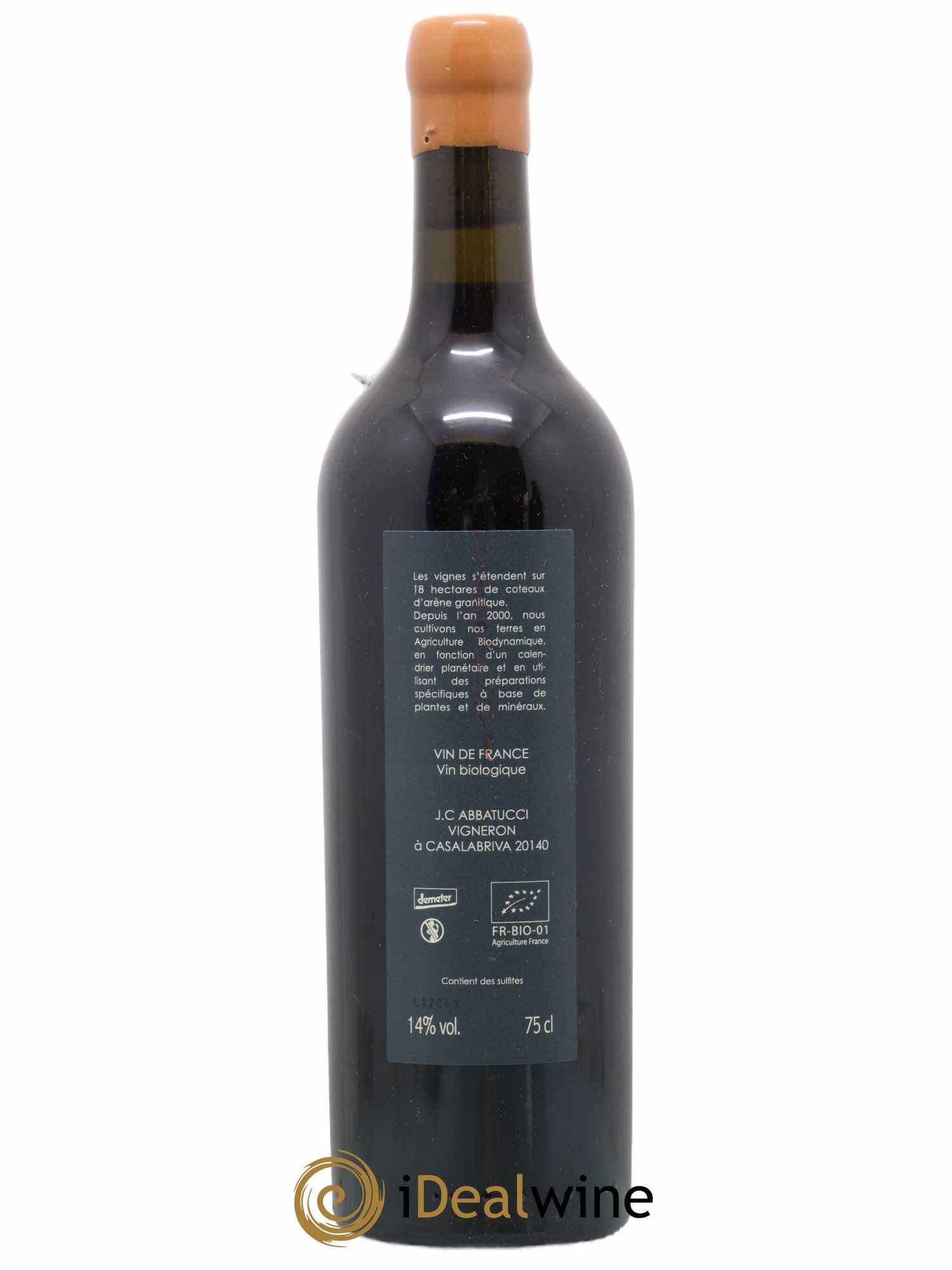 Vin de France Ministre Impérial Cuvée Collection Comte Abbatucci (Domaine) 2017 - Lot de 1 bouteille - 1