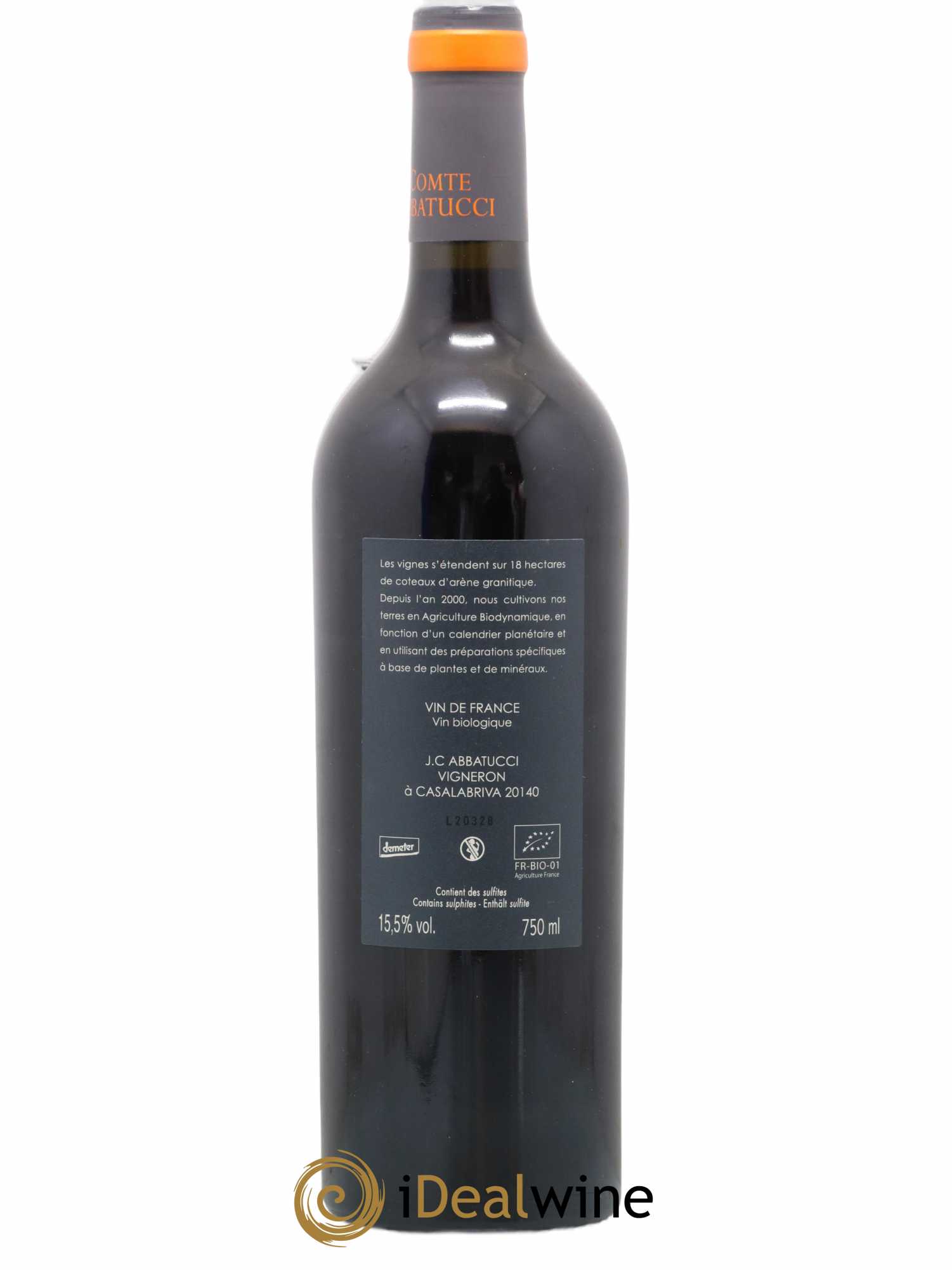 Vin de France Monte Bianco Comte Abbatucci (Domaine) 2020 - Lot de 1 bouteille - 1