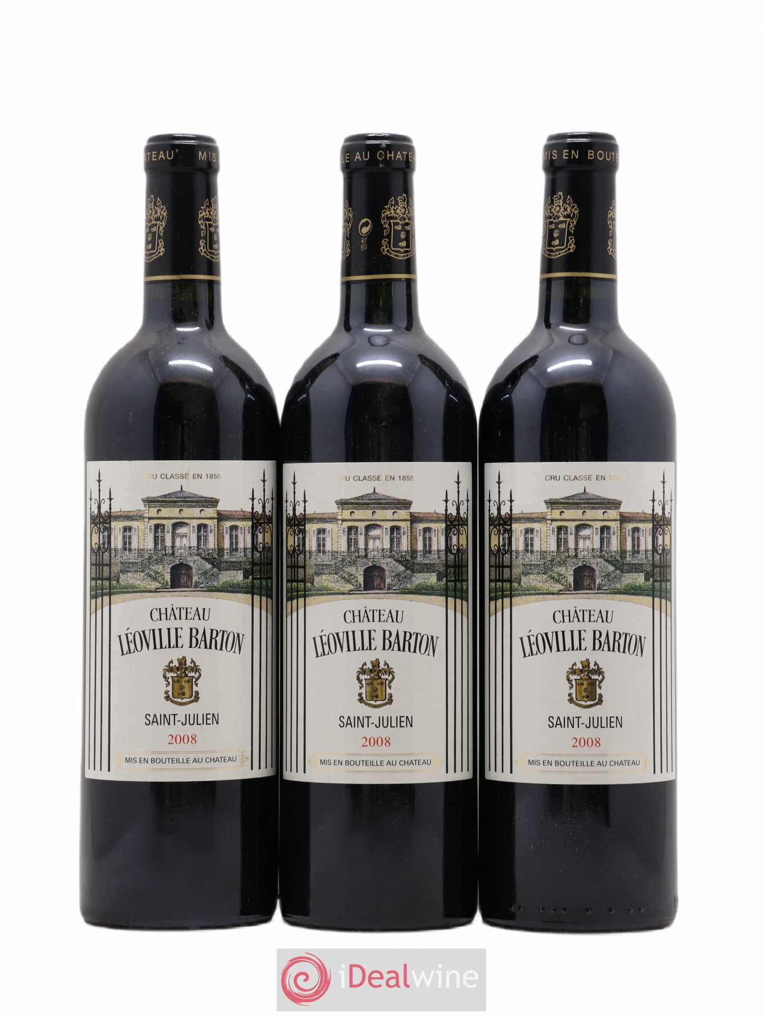 Château Léoville Barton 2ème Grand Cru Classé 2008 - Lot de 3 bouteilles - 0
