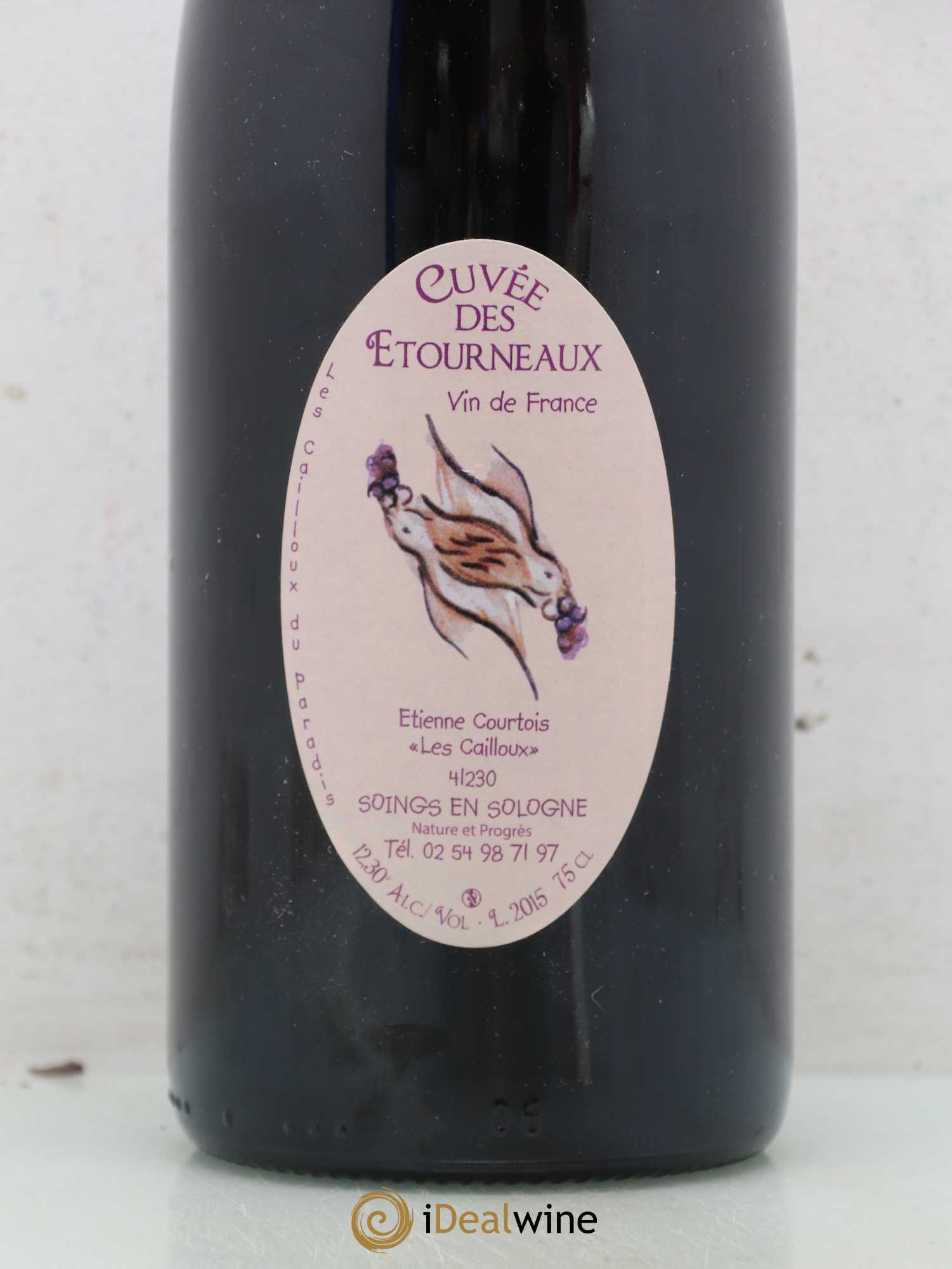 Vin de France Cuvée des Etourneaux Les Cailloux du Paradis - Claude Courtois 2015 - Lot de 1 bouteille - 1
