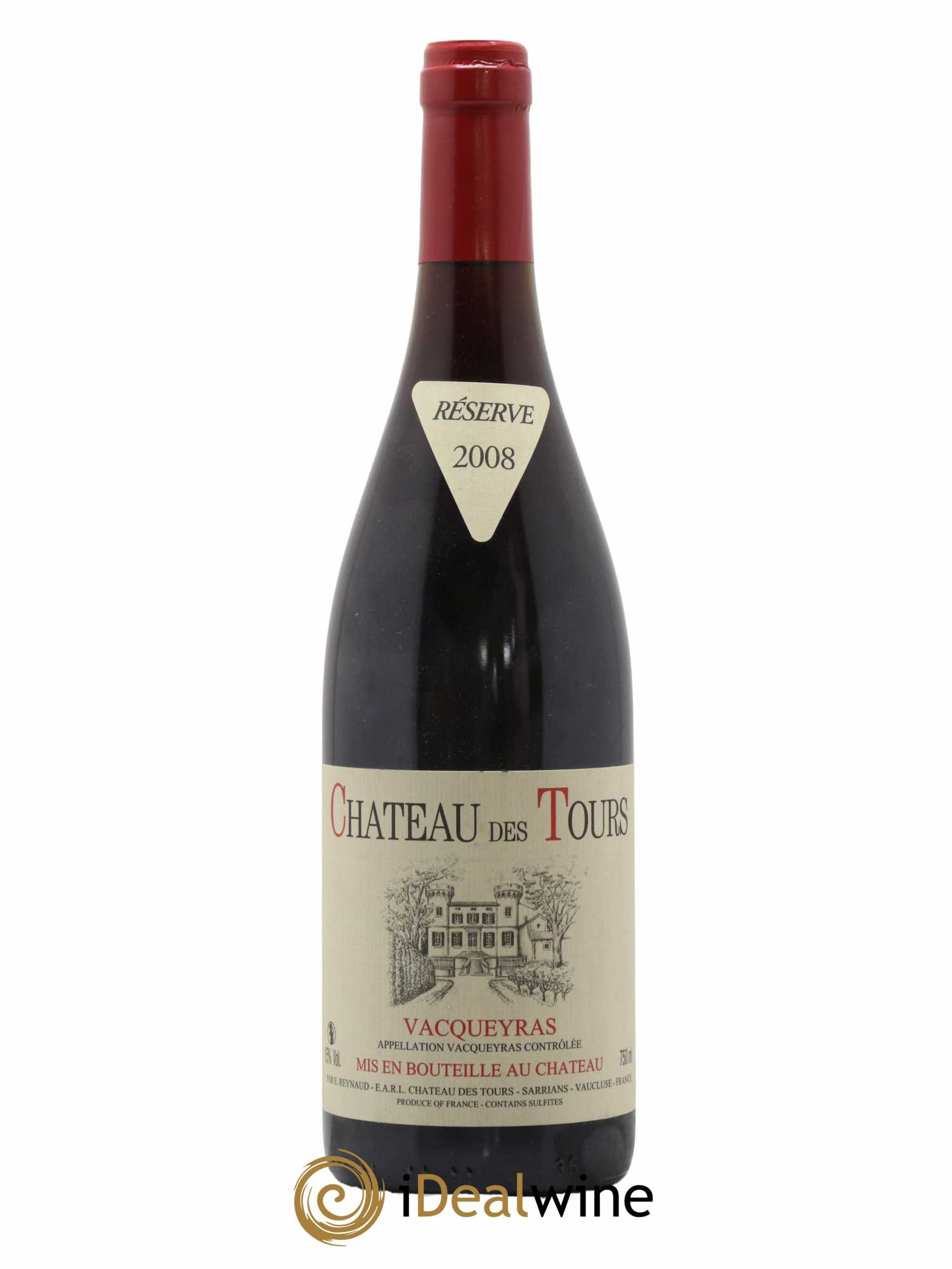 Vacqueyras Château des Tours Emmanuel Reynaud 2008 - Lot de 1 bouteille - 0