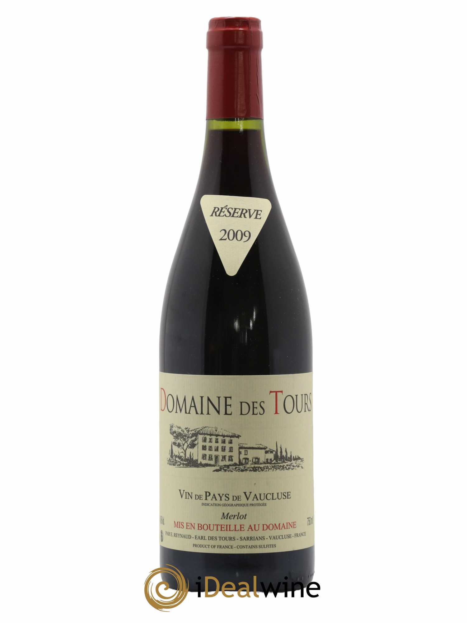 Vaucluse Domaine des Tours Merlot Emmanuel Reynaud 2009 - Lot de 1 bouteille - 0