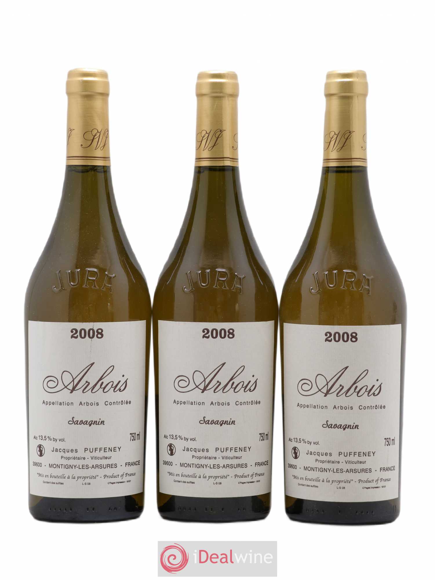 Arbois Savagnin Jacques Puffeney 2008 - Lot de 3 bouteilles - 0