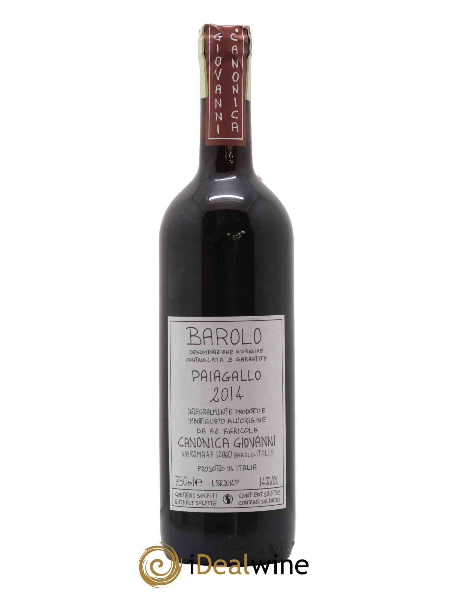 Barolo DOCG Paiagallo Giovanni Canonica 2014 - Lot de 1 bouteille - 0