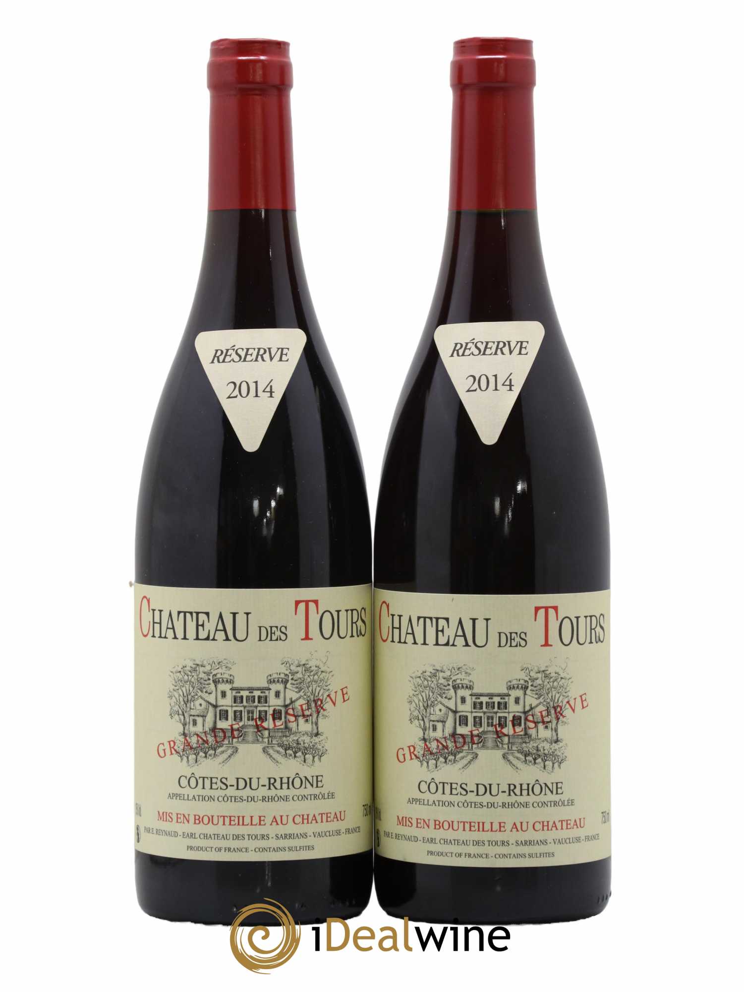 Côtes-du-Rhône Château des Tours Grande Réserve Emmanuel Reynaud 2014 - Lot de 2 bouteilles - 0