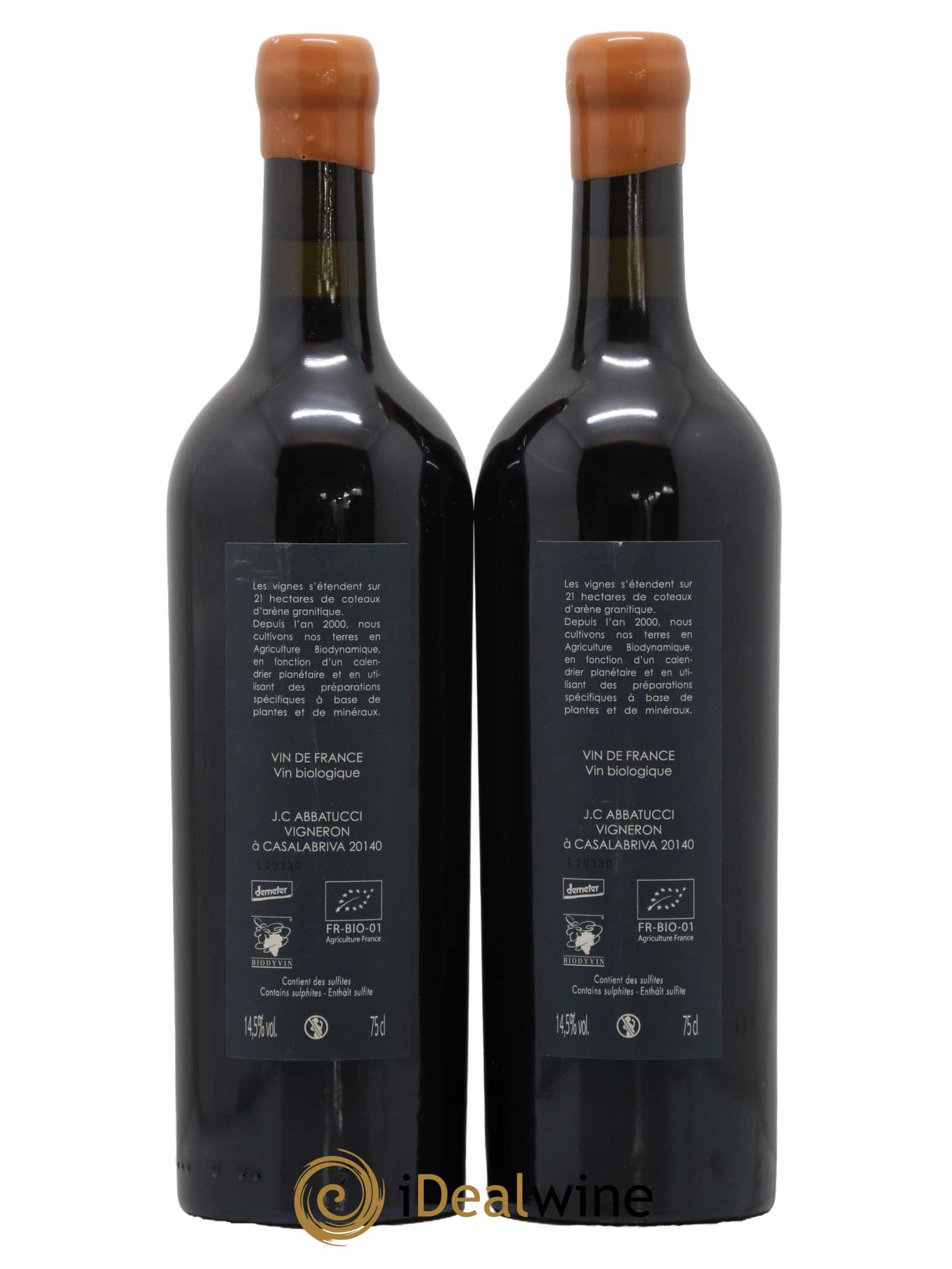Vin de France Ministre Impérial Cuvée Collection Comte Abbatucci (Domaine) 2020 - Lot de 2 bouteilles - 1