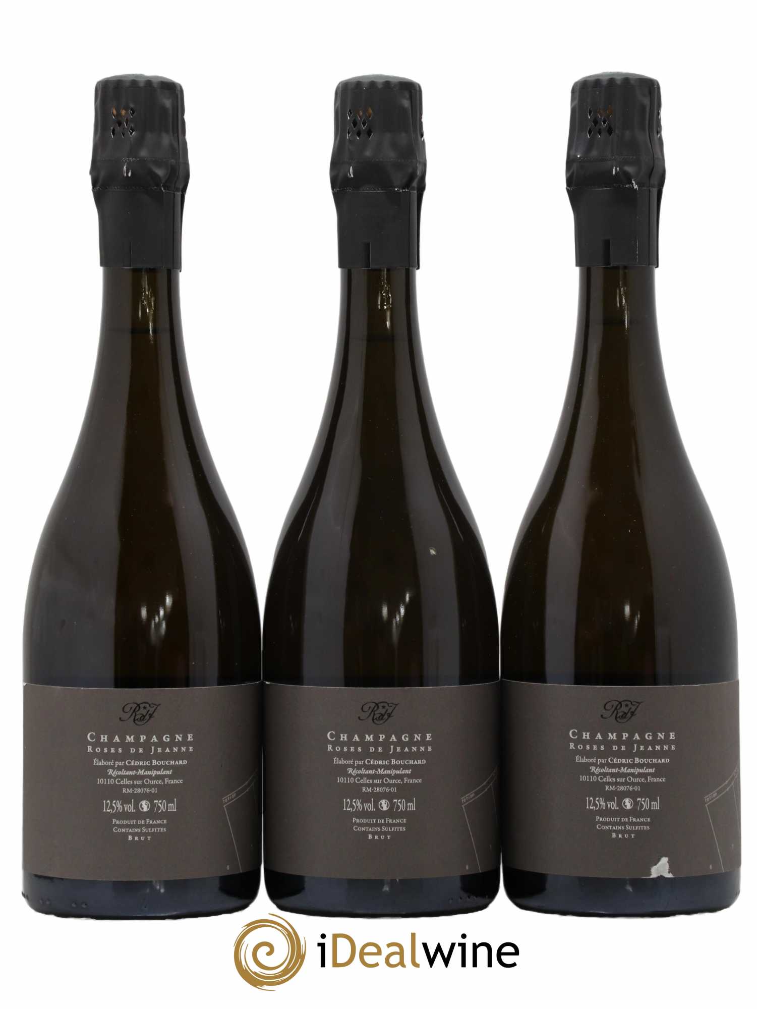 Roses de Jeanne Côte de Val Vilaine Blanc de Noirs Cédric Bouchard 2020 - Lot de 3 bouteilles - 1
