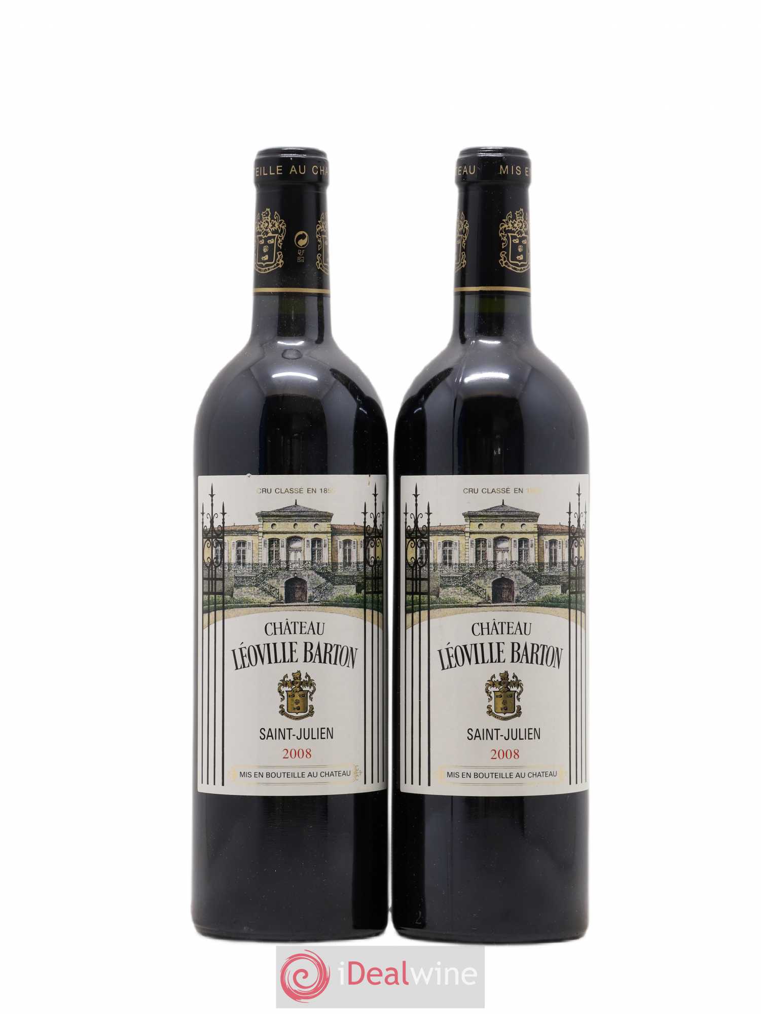 Château Léoville Barton 2ème Grand Cru Classé 2008 - Lot de 2 bouteilles - 0