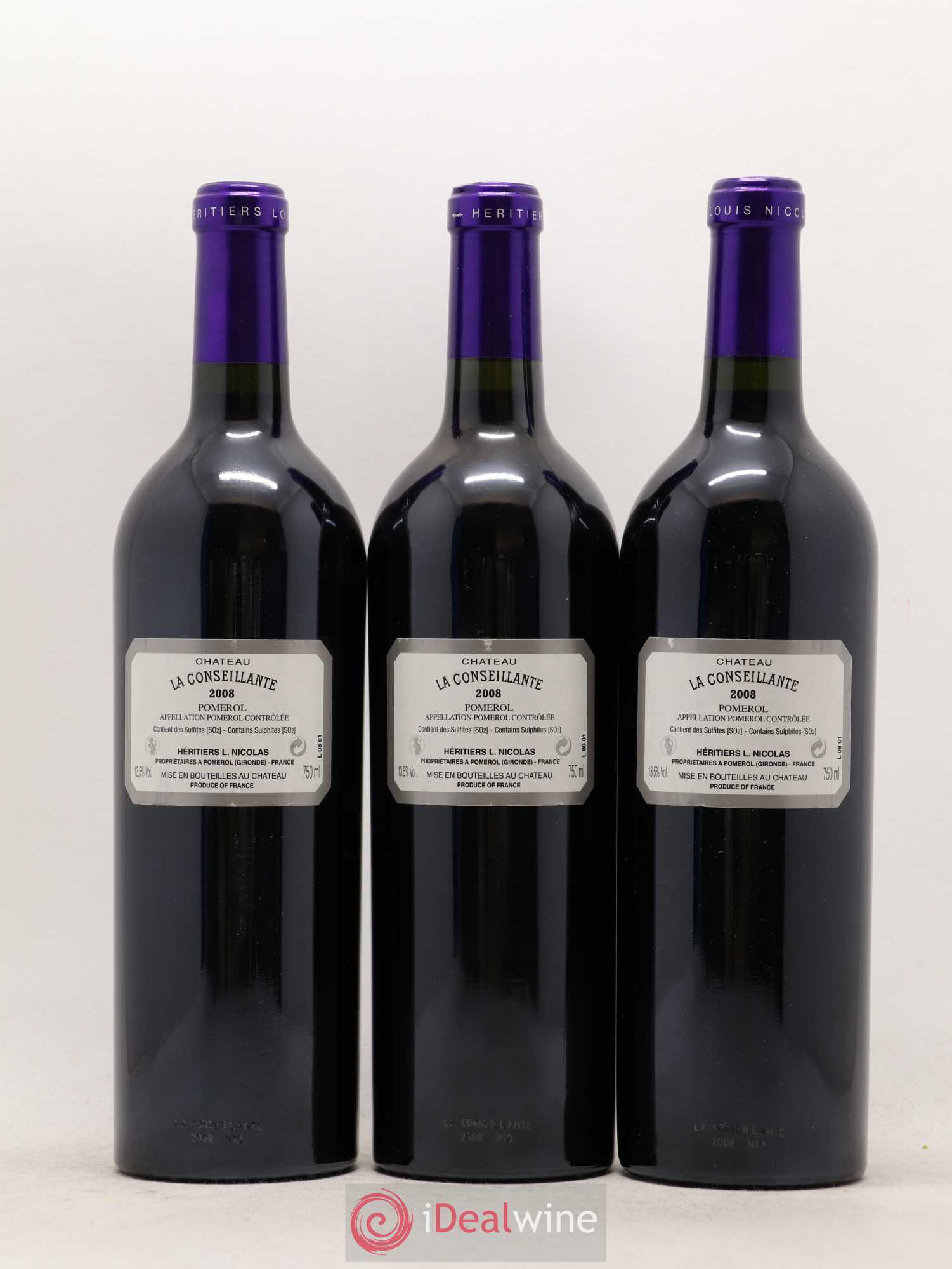 Château la Conseillante 2008 - Lot de 3 bouteilles - 1