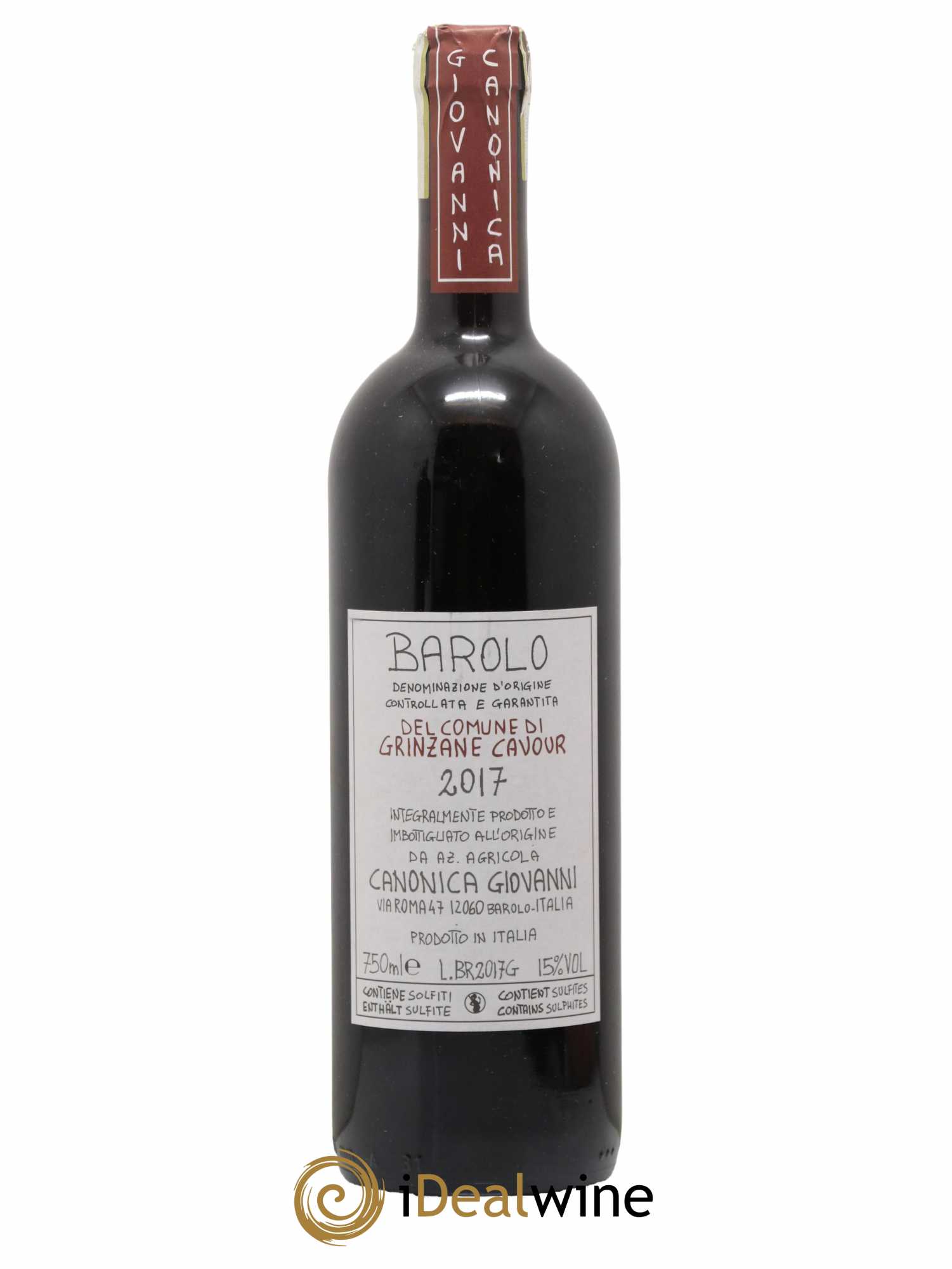 Barolo DOCG Grinzane Cavour Giovanni Canonica 2017 - Lot de 1 bouteille - 0