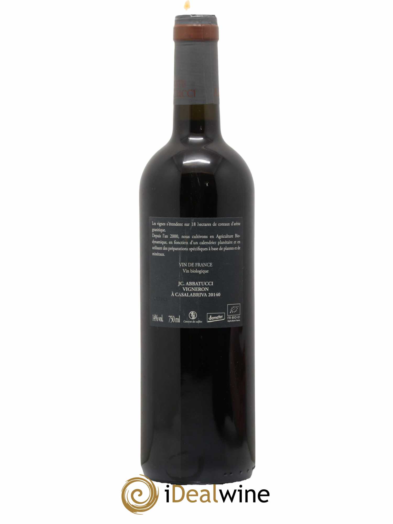 Vin de France Faustine Vieilles Vignes Comte Abbatucci (Domaine) 2017 - Lot de 1 bouteille - 1