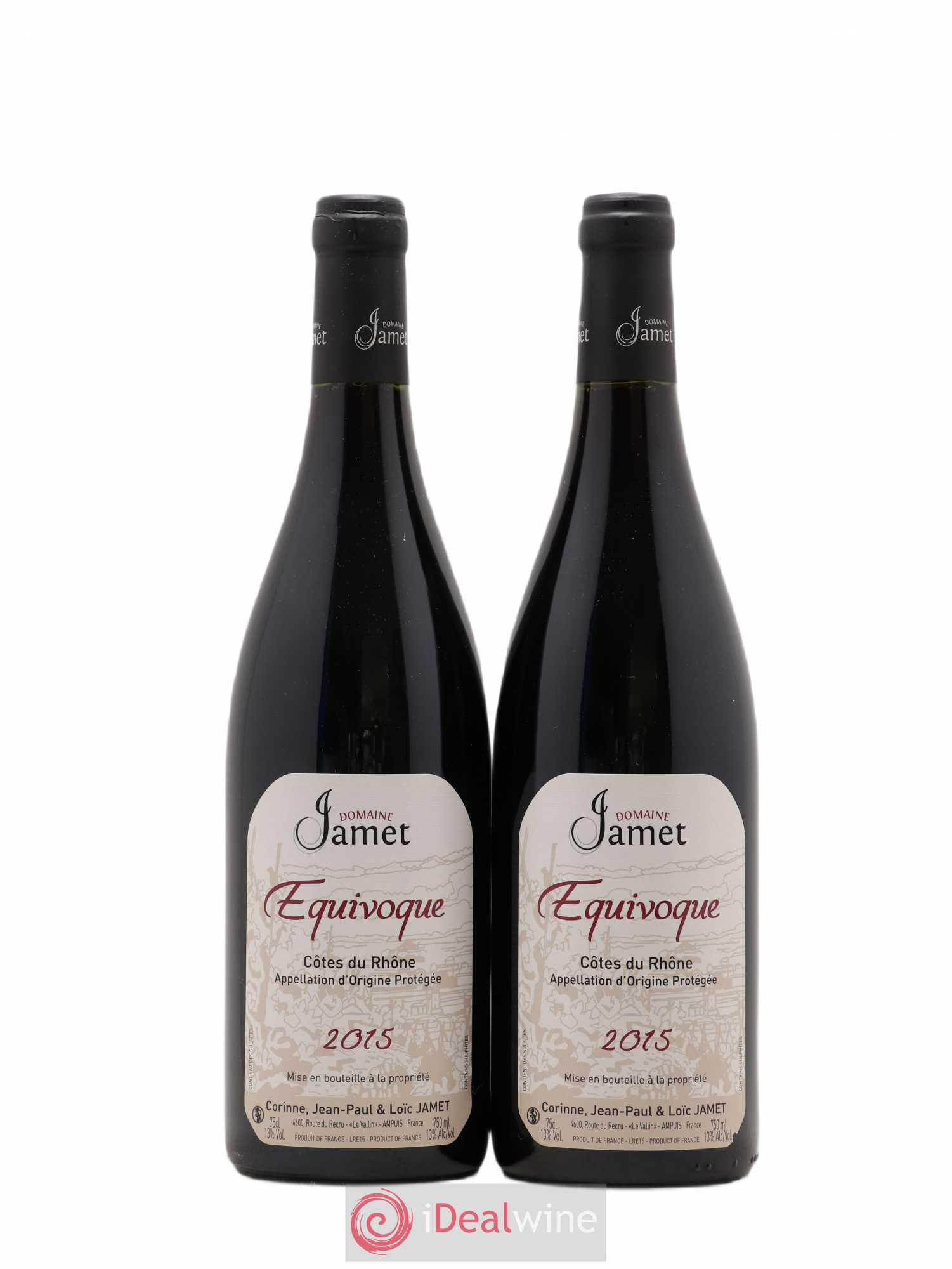 Côtes-du-Rhône Equivoque Jamet (Domaine) 2015 - Lot de 2 bouteilles - 0