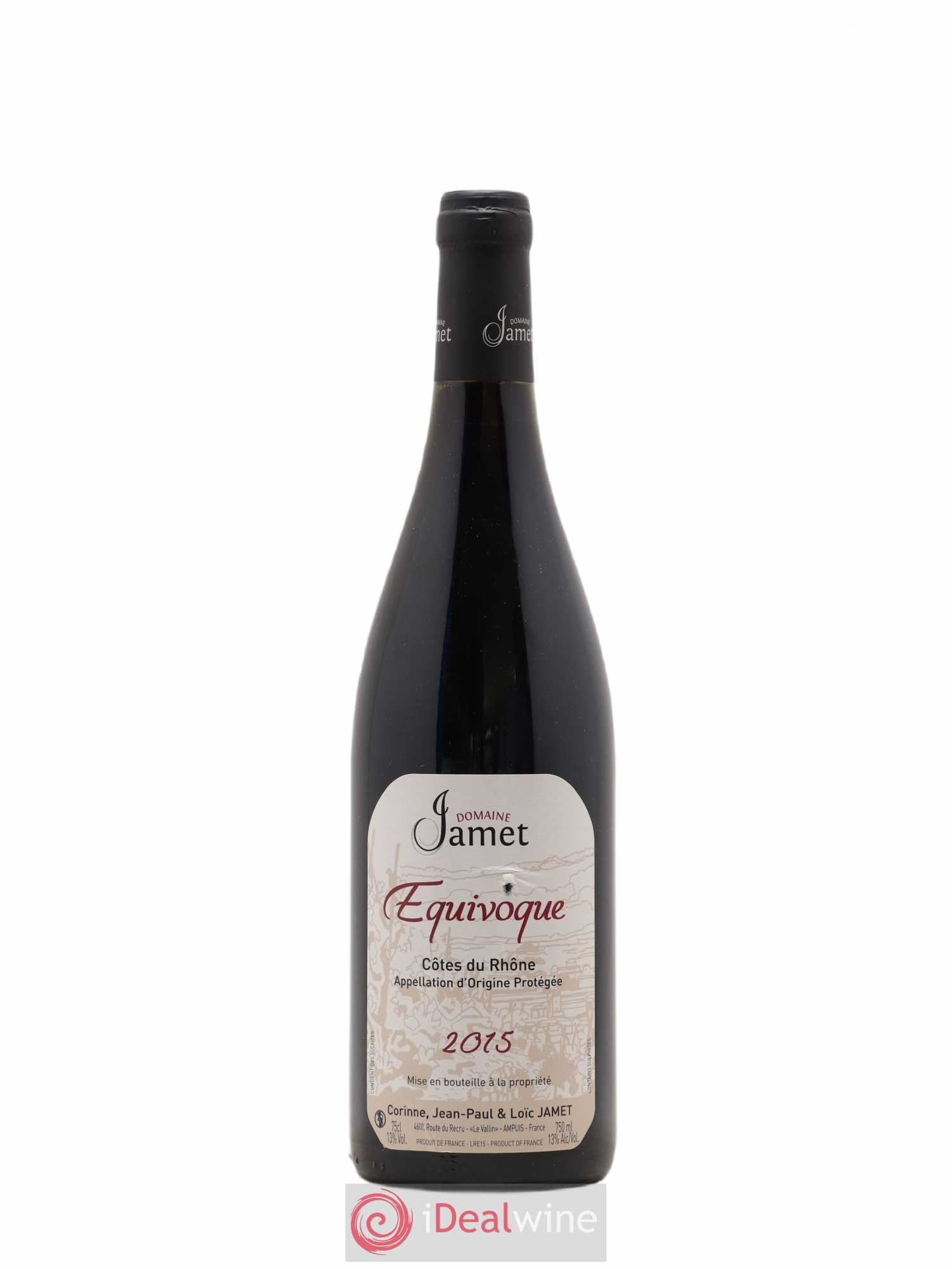 Côtes-du-Rhône Equivoque Jamet (Domaine) 2015 - Lot de 1 bouteille - 0
