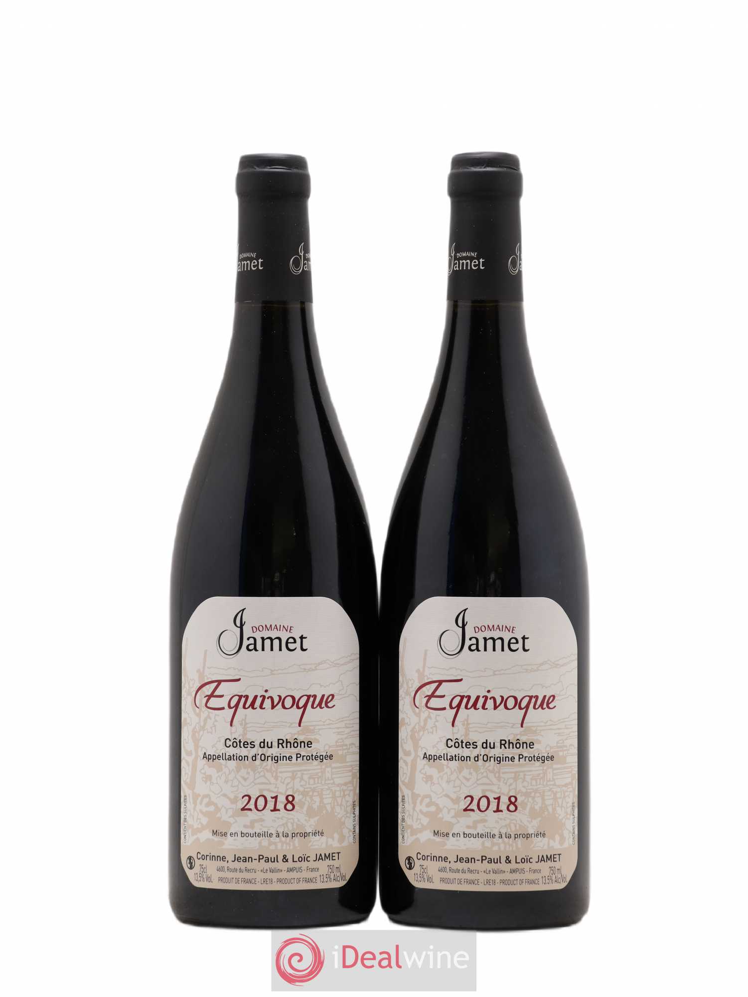 Côtes-du-Rhône Equivoque Jamet (Domaine) 2018 - Lot de 2 bouteilles - 0