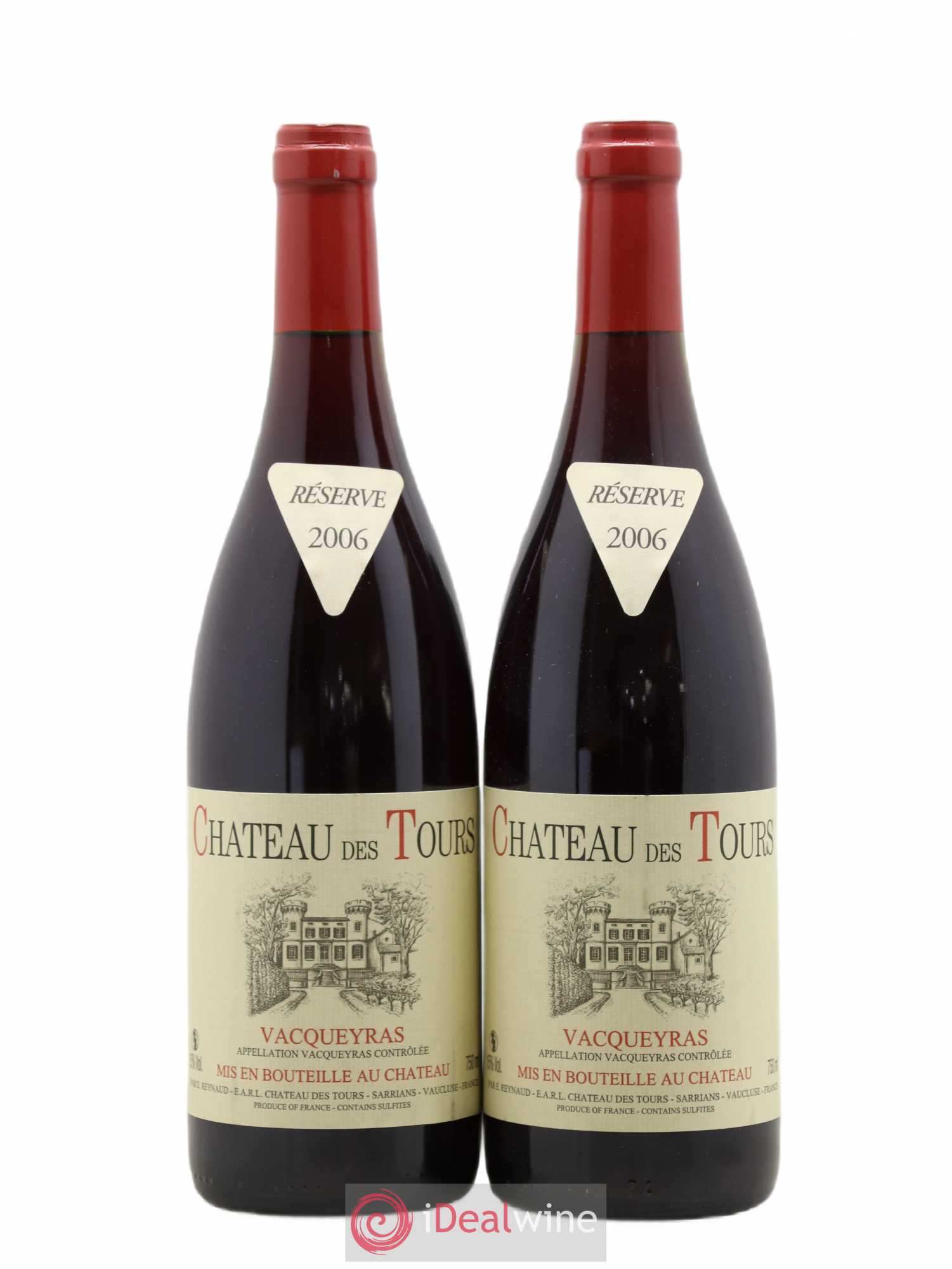 Vacqueyras Château des Tours Emmanuel Reynaud 2006 - Lot de 2 bouteilles - 0