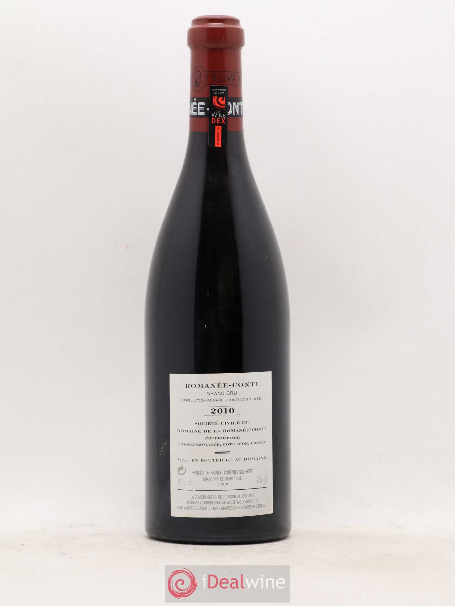 Romanée-Conti Grand Cru Domaine de la Romanée-Conti 2010 - Lot de 1 bouteille - 1