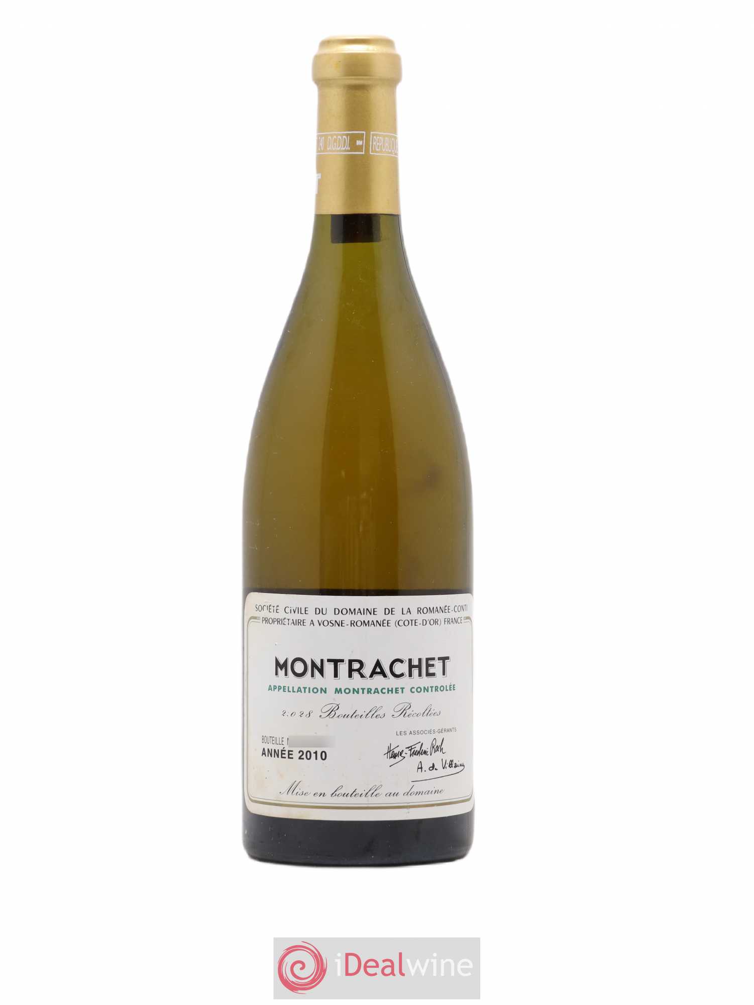 Montrachet Grand Cru Domaine de la Romanée-Conti 2010 - Lot de 1 bouteille - 0